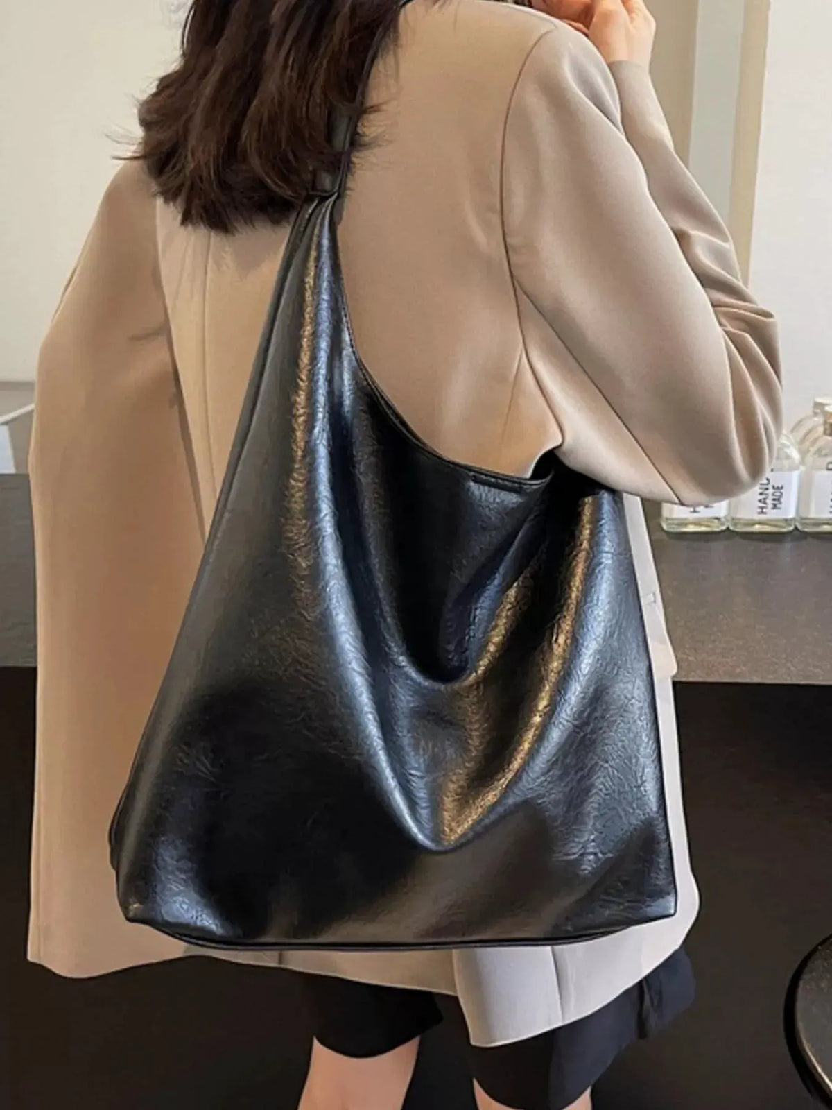 PU Leather Tote Bag by Partner Label