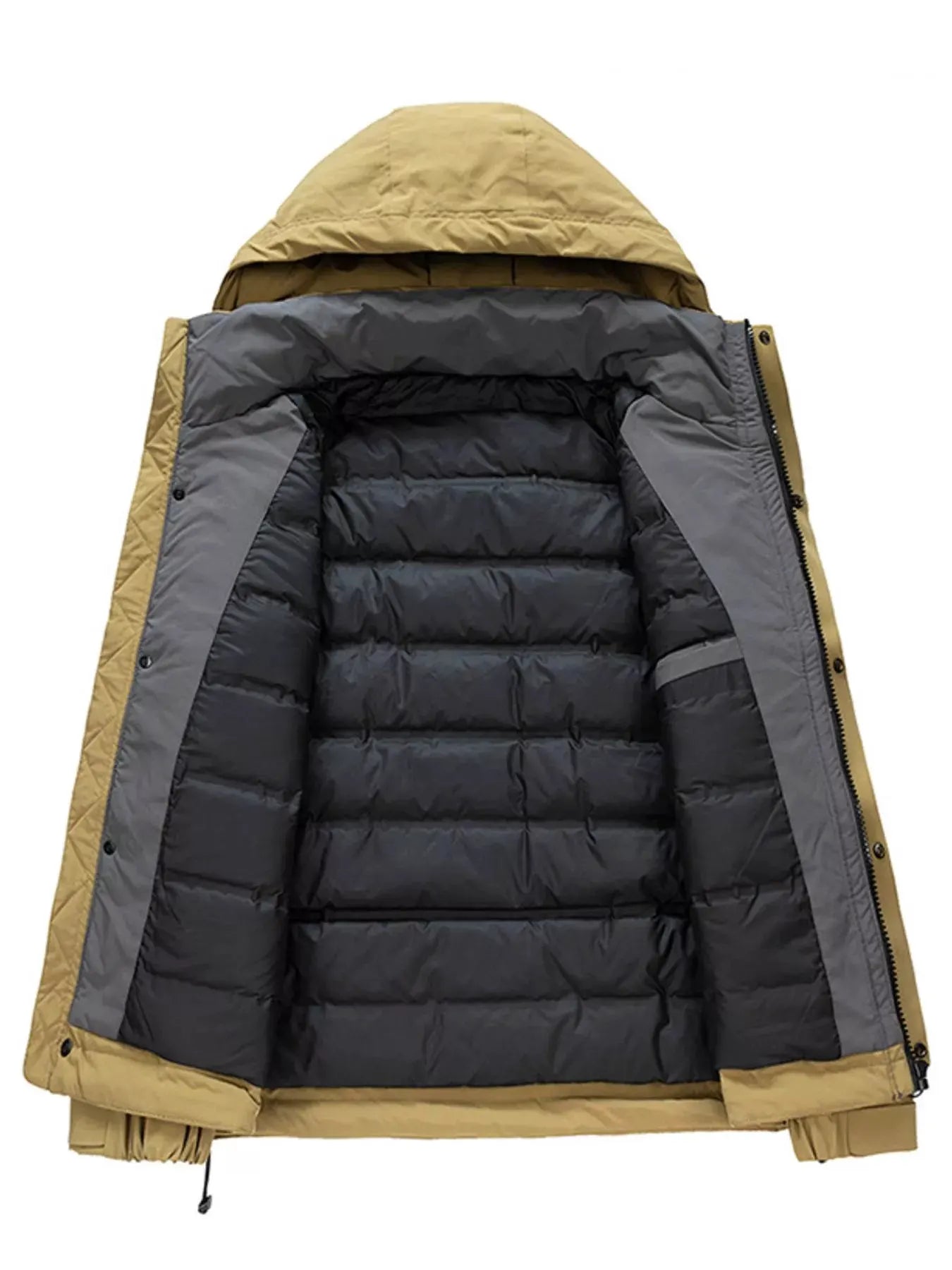 Men's Plus Size Hooded Winter Padded Jacket by Partner Label