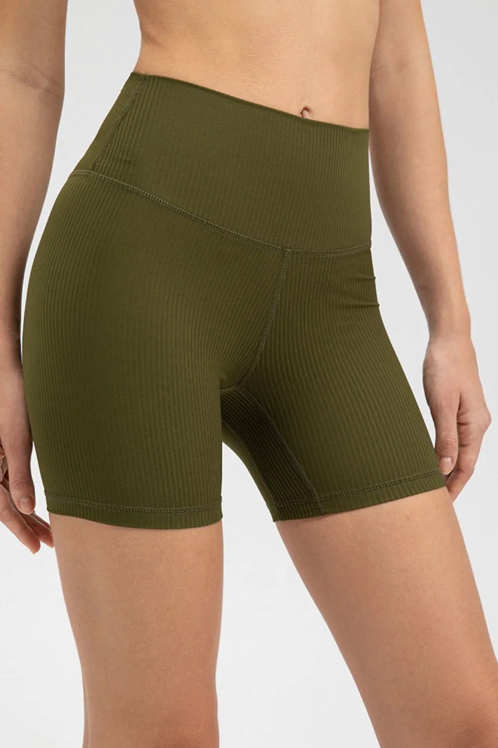 Wide Waistband Slim Fit Sports Shorts by Partner Label