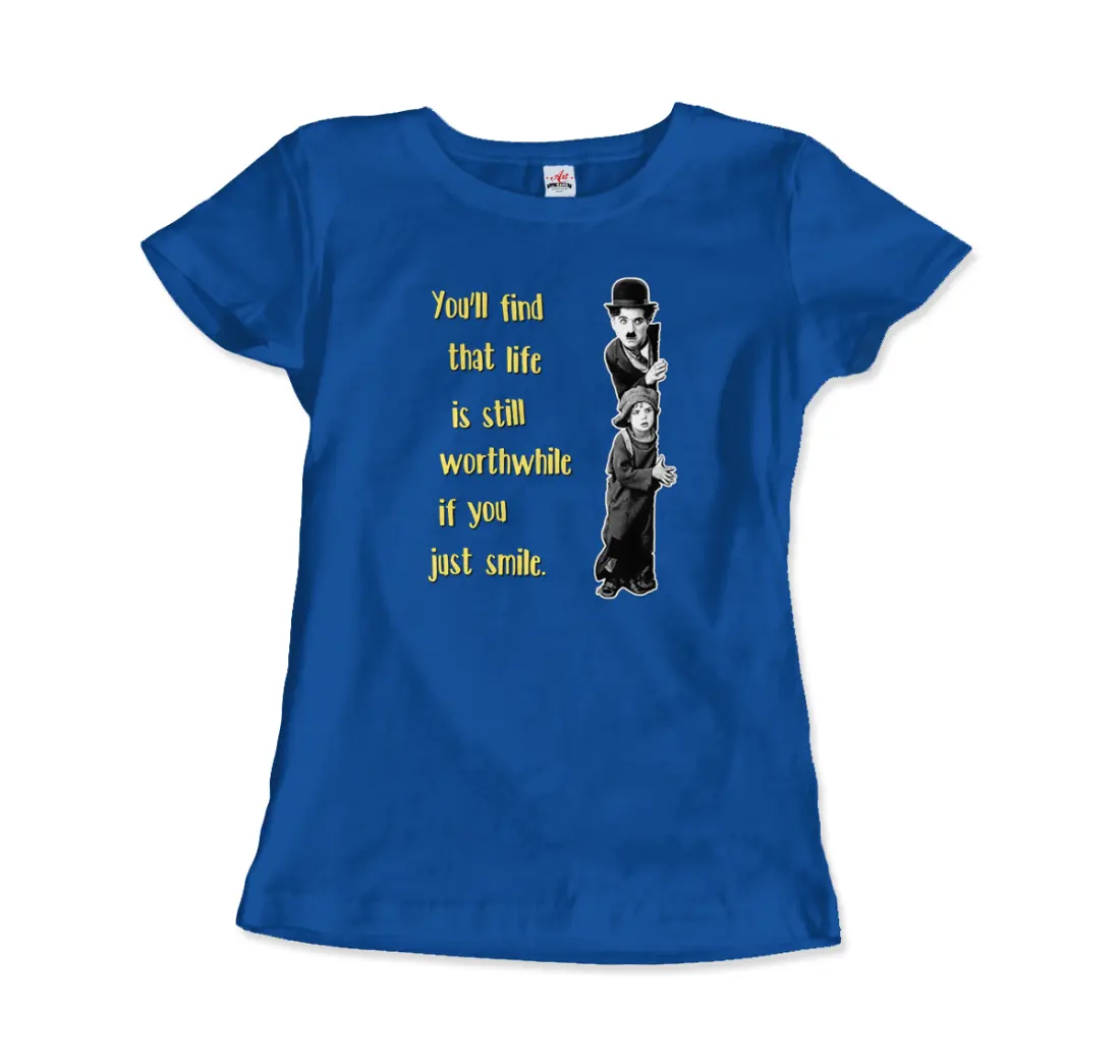 Charlie Chaplin Inspirational Quote t-shirt by Art-O-Rama Shop