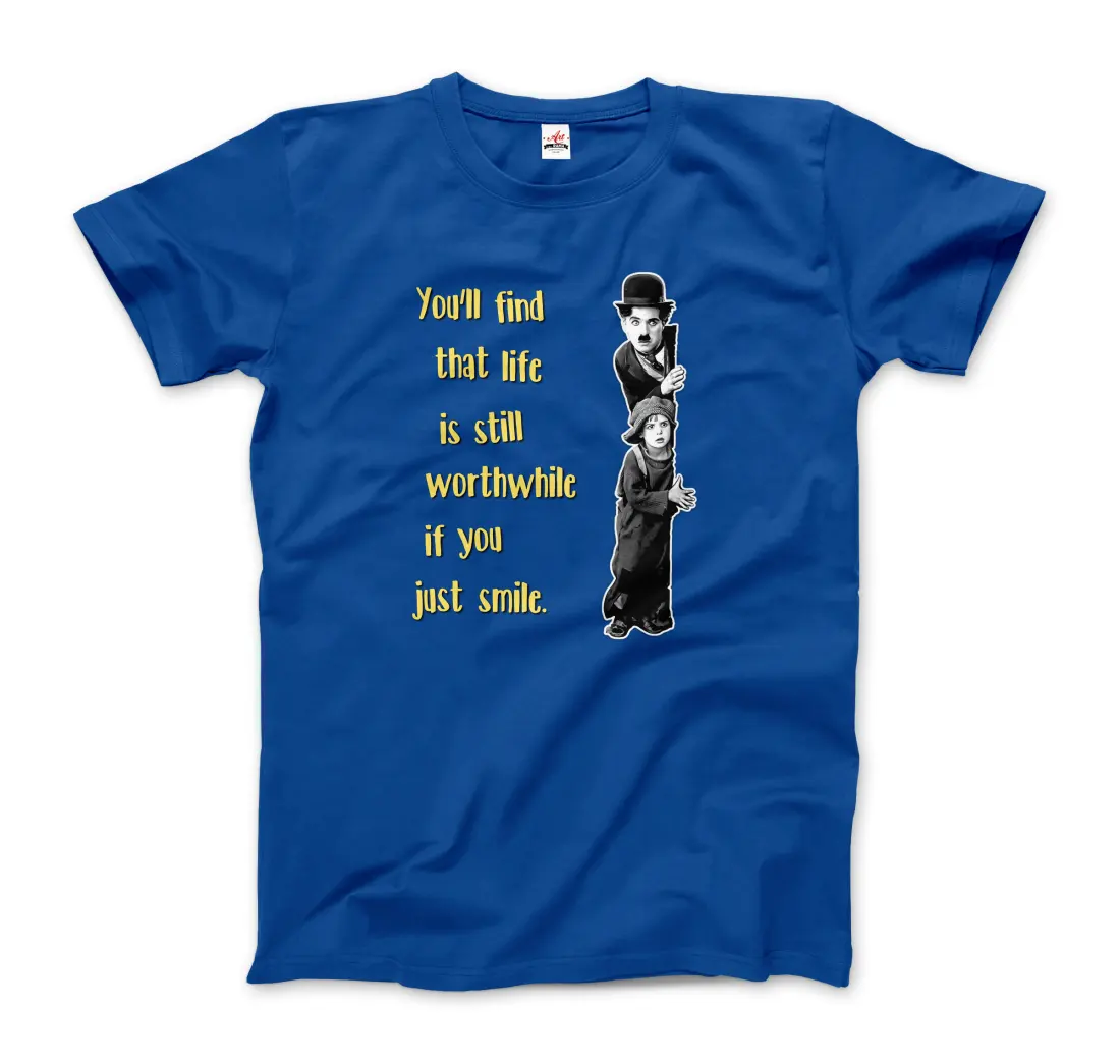 Charlie Chaplin Inspirational Quote t-shirt by Art-O-Rama Shop