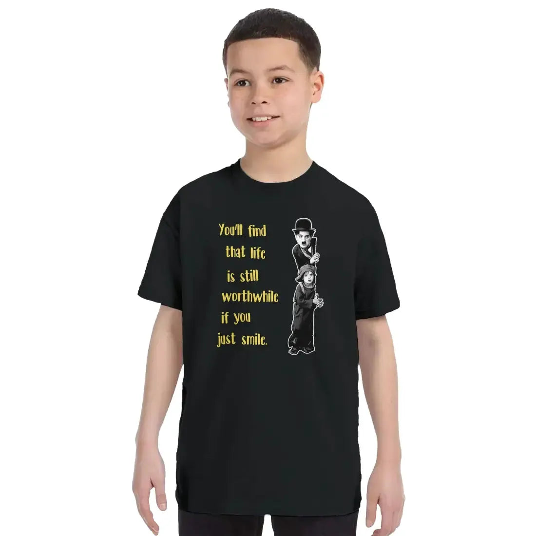 Charlie Chaplin Inspirational Quote t-shirt by Art-O-Rama Shop