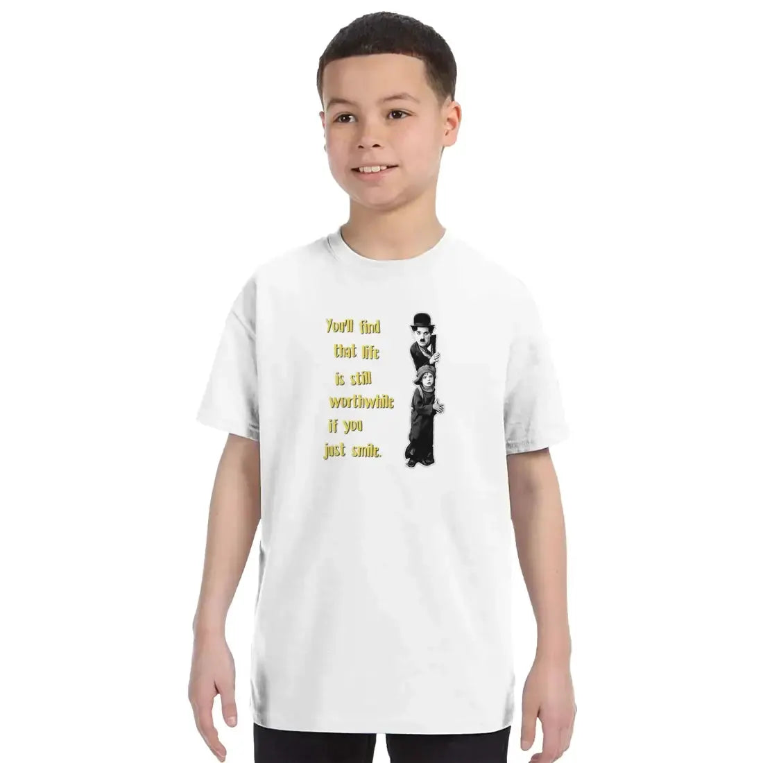 Charlie Chaplin Inspirational Quote t-shirt by Art-O-Rama Shop