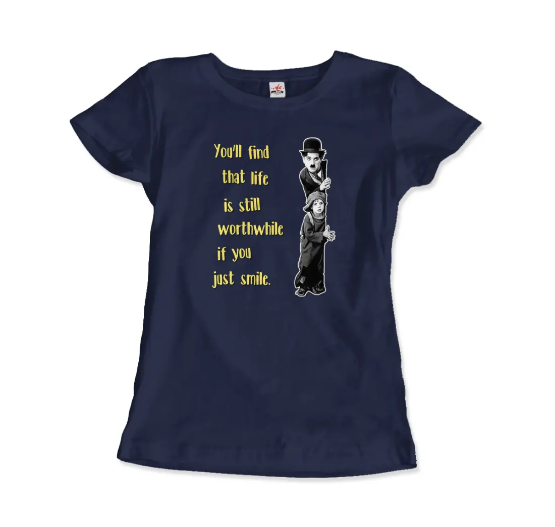Charlie Chaplin Inspirational Quote t-shirt by Art-O-Rama Shop
