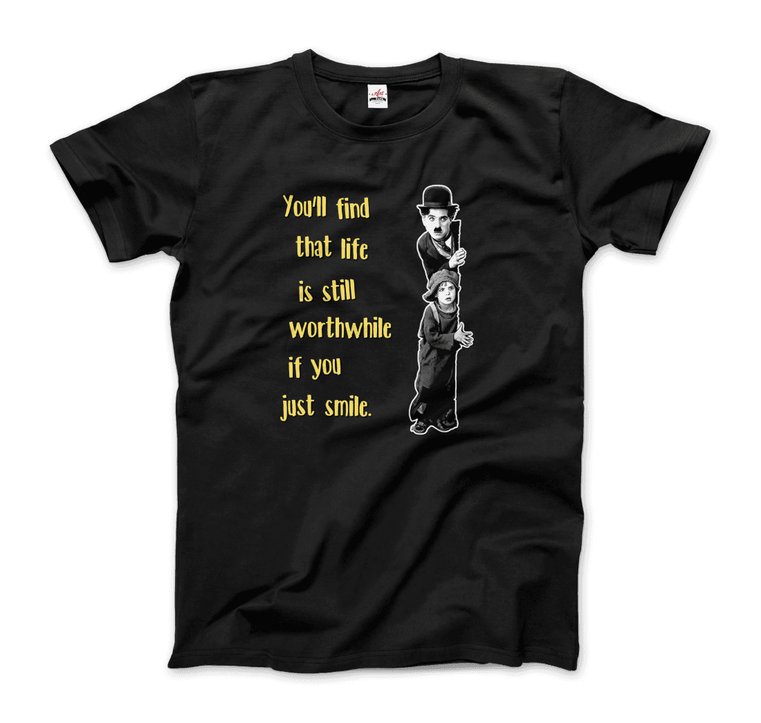 Charlie Chaplin Inspirational Quote t-shirt by Art-O-Rama Shop