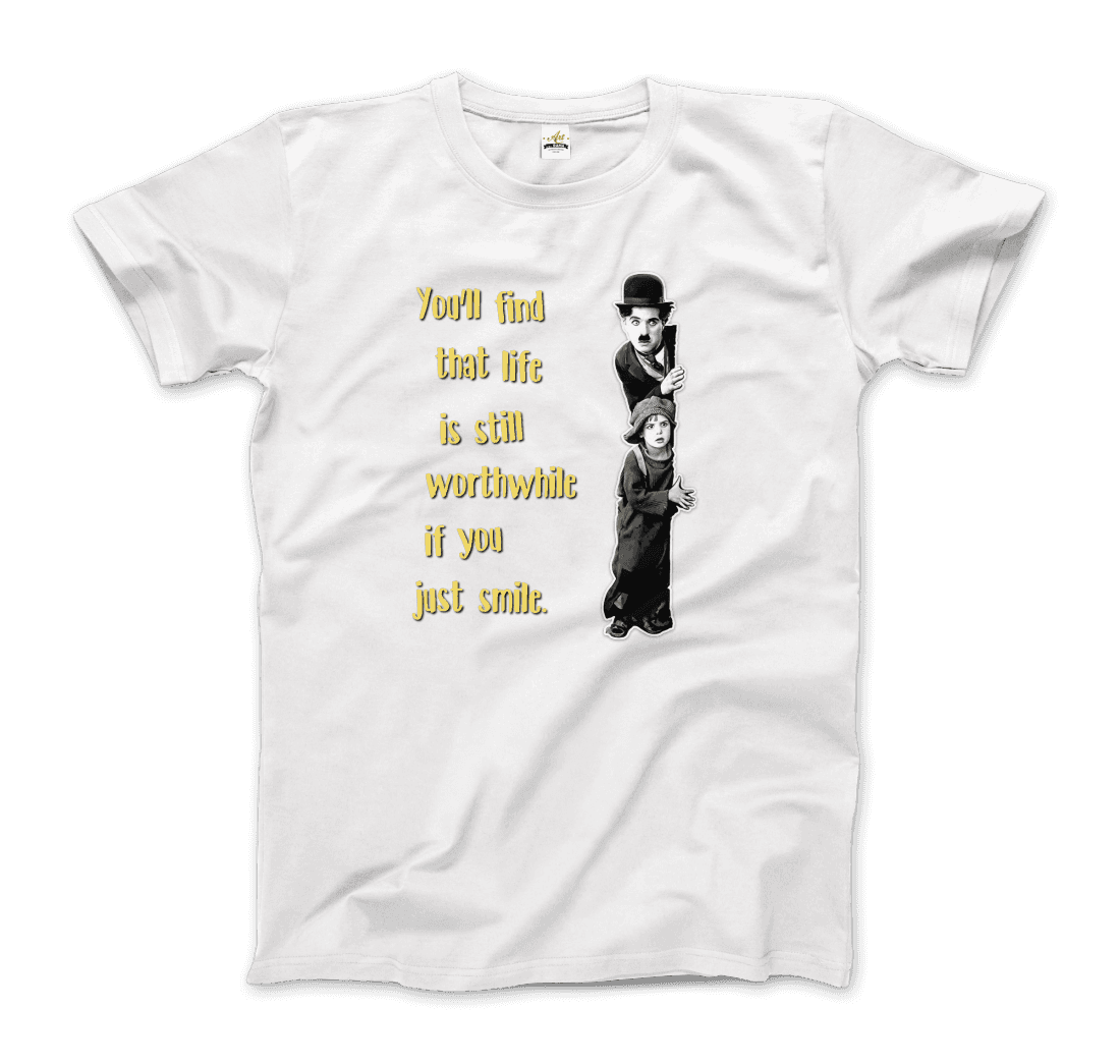 Charlie Chaplin Inspirational Quote t-shirt by Art-O-Rama Shop