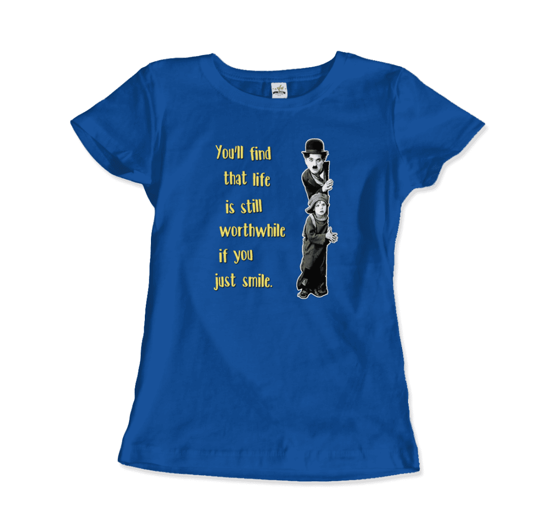 Charlie Chaplin Inspirational Quote t-shirt by Art-O-Rama Shop