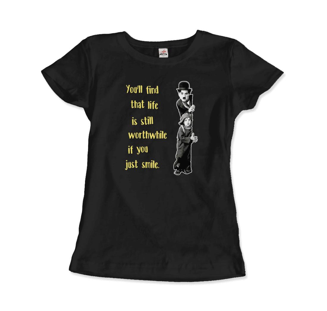 Charlie Chaplin Inspirational Quote t-shirt by Art-O-Rama Shop