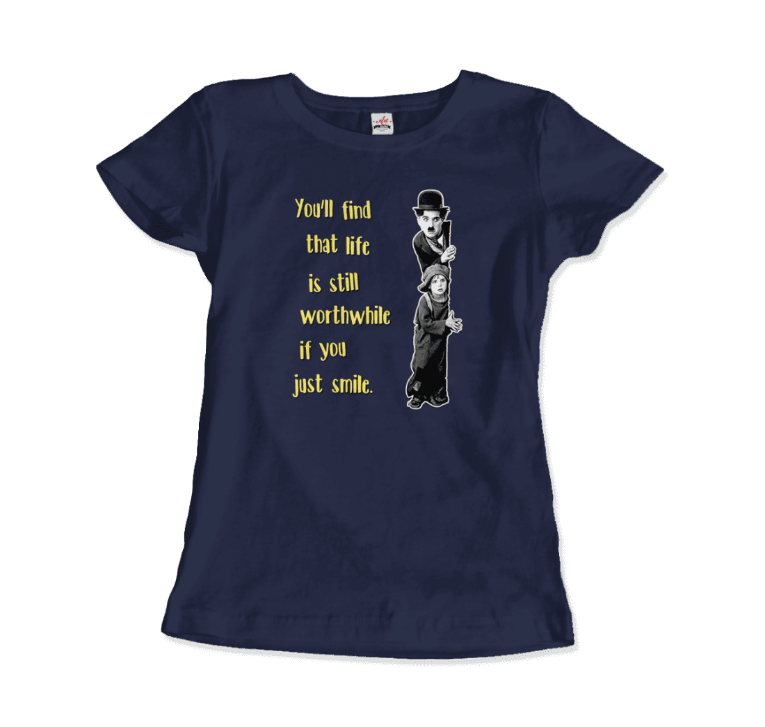 Charlie Chaplin Inspirational Quote t-shirt by Art-O-Rama Shop