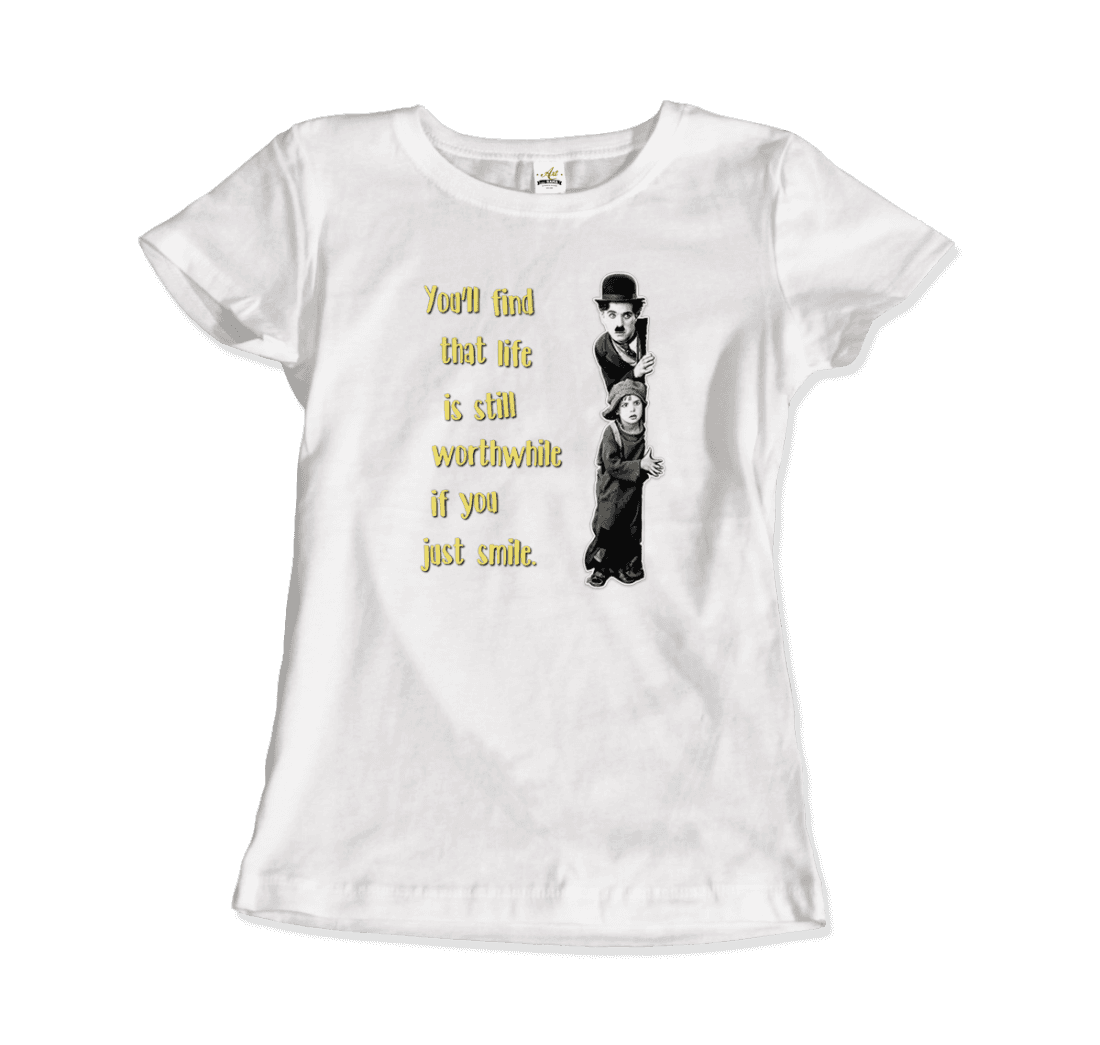Charlie Chaplin Inspirational Quote t-shirt by Art-O-Rama Shop