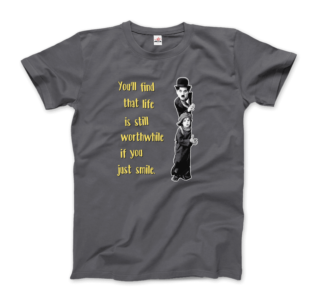 Charlie Chaplin Inspirational Quote t-shirt by Art-O-Rama Shop