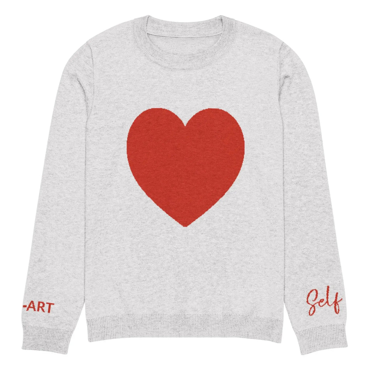 Heart - Knitted crew neck sweater BLEACH by Maiden-Art