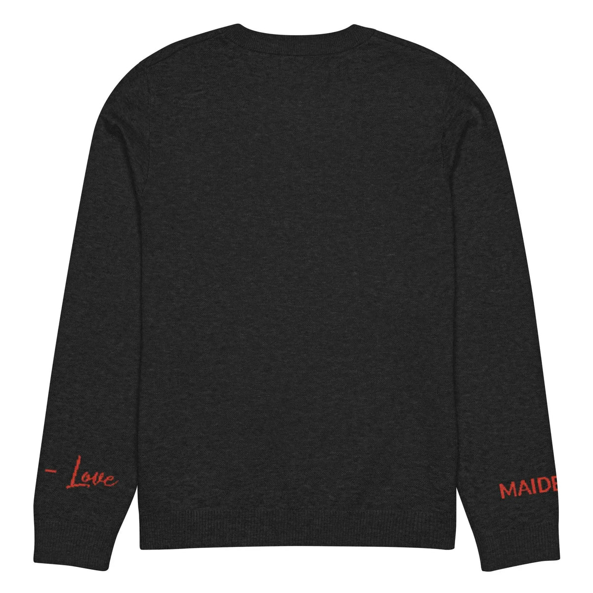 Heart - Knitted crew neck sweater BLACK by Maiden-Art