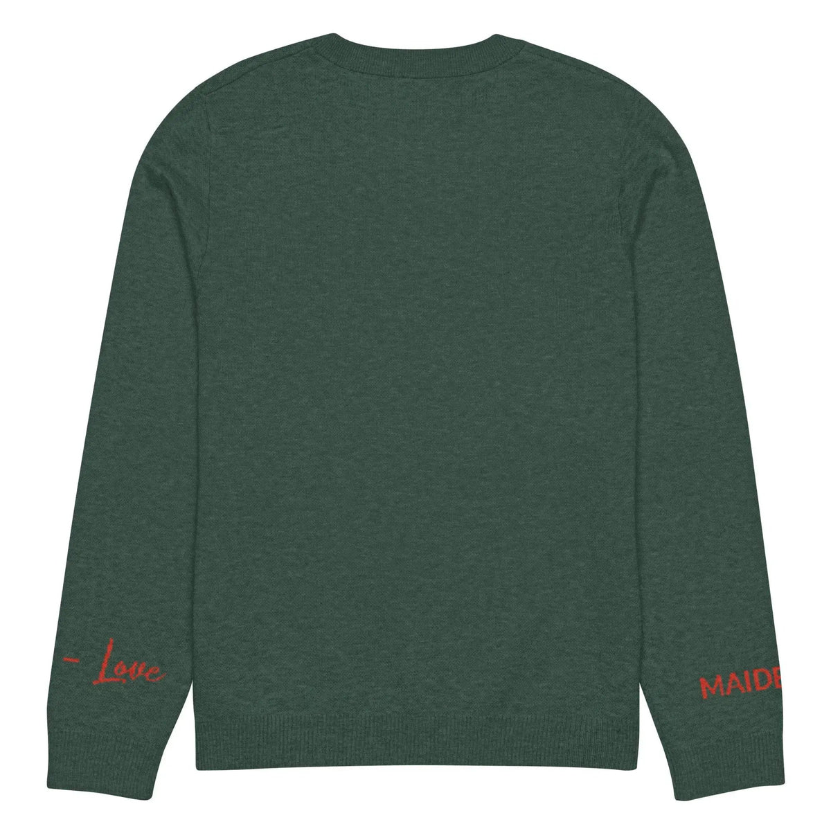Heart - Knitted crew neck sweater PINE by Maiden-Art