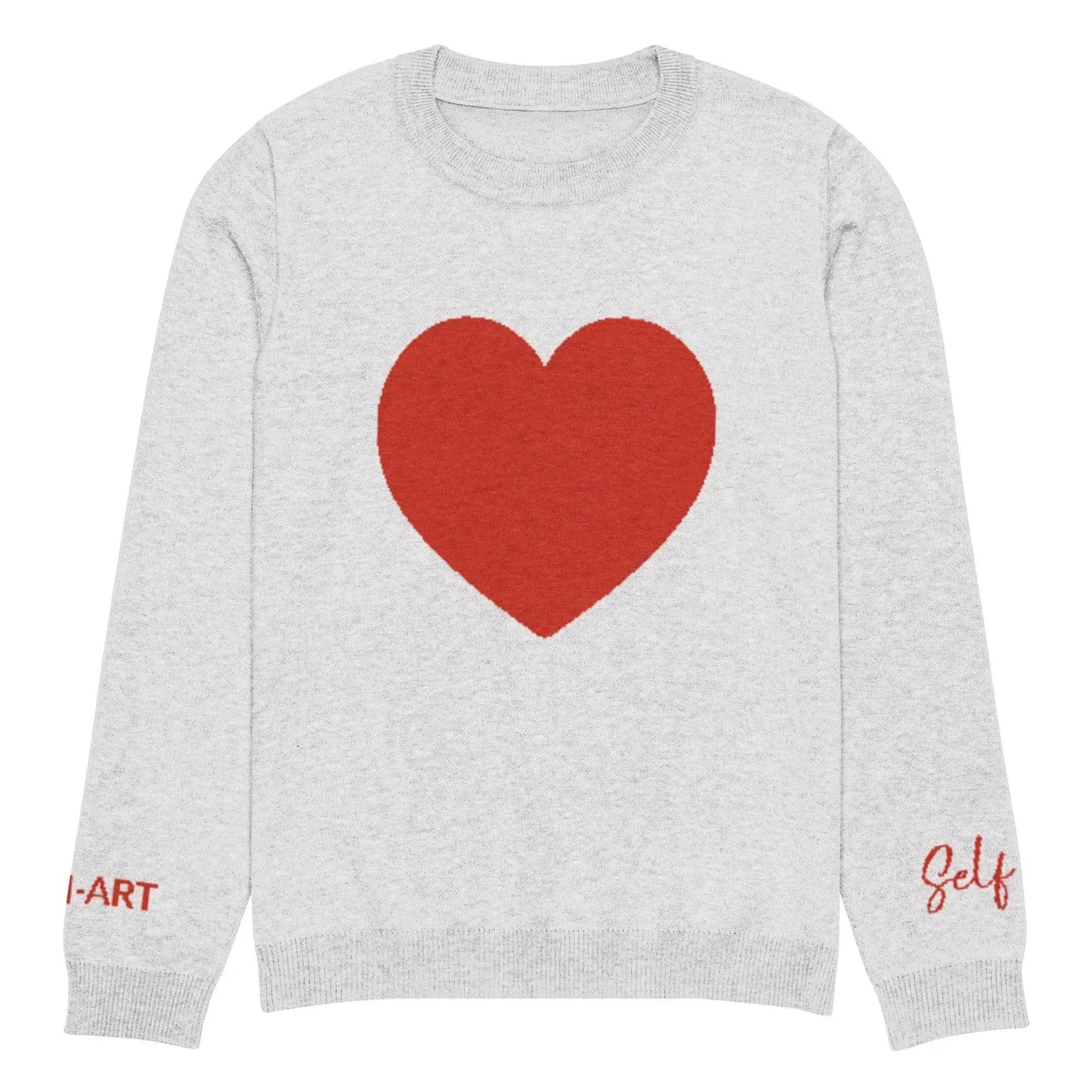 Heart - Knitted crew neck sweater BLEACH by Maiden-Art