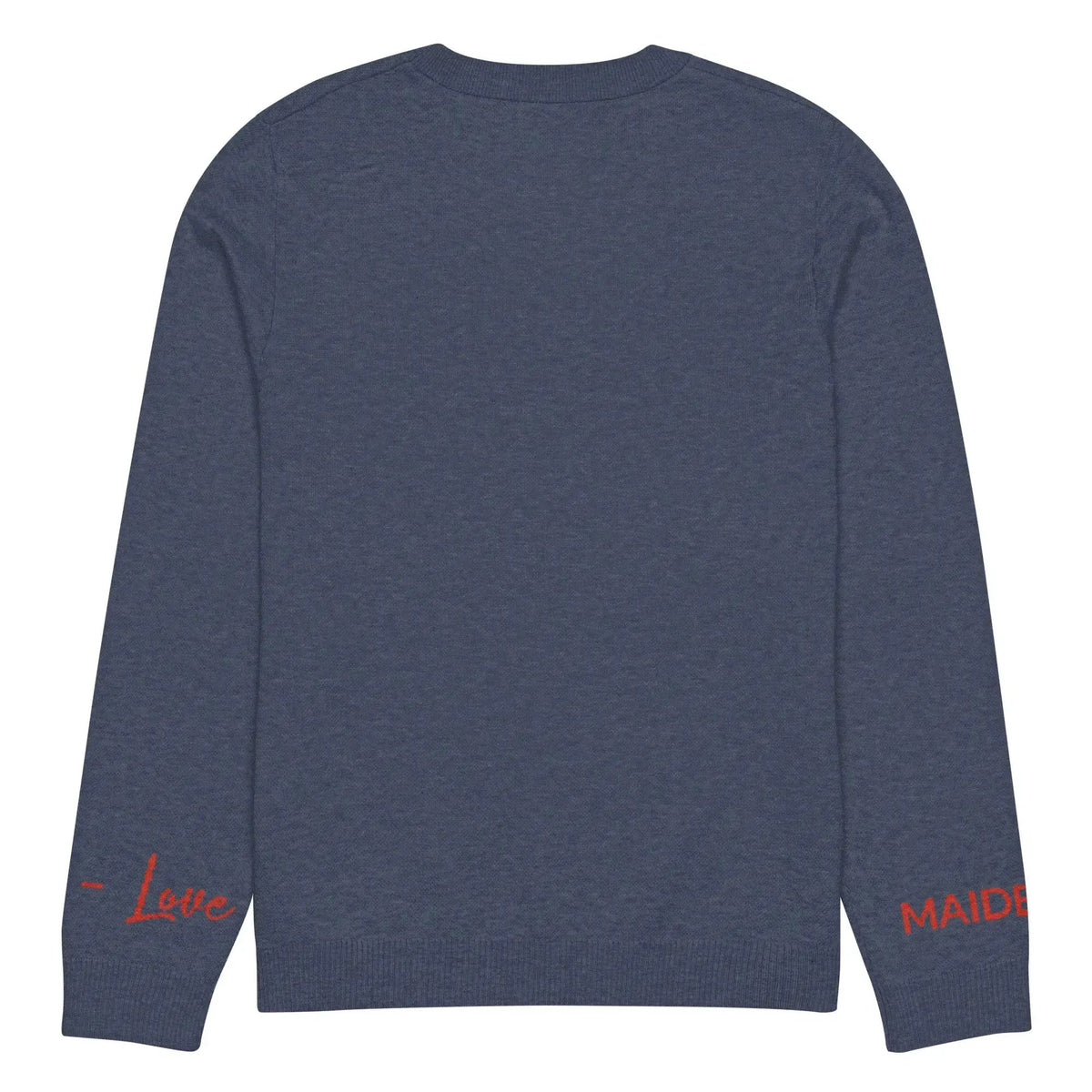 Heart - Knitted crew neck sweater NAVY by Maiden-Art