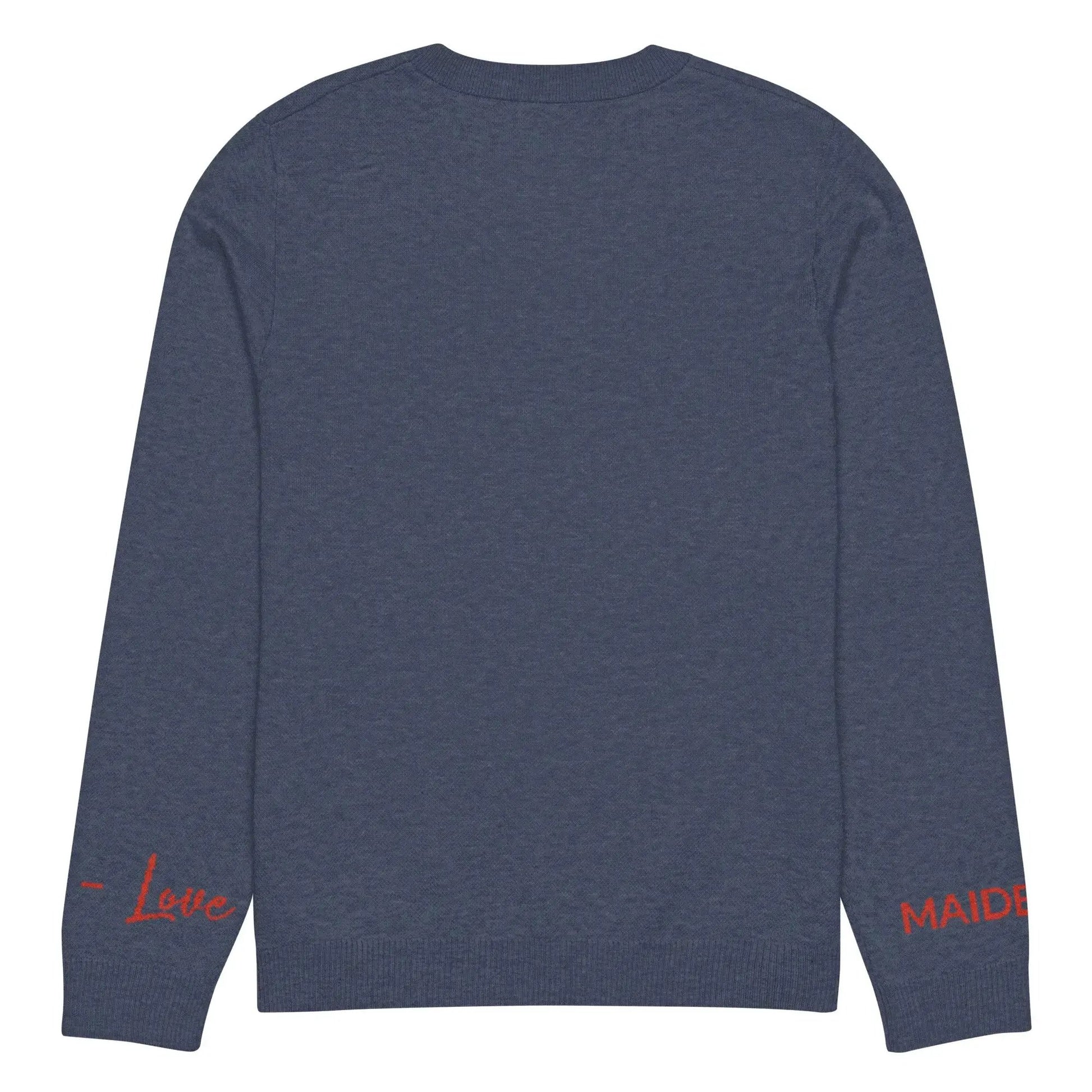 Heart - Knitted crew neck sweater NAVY by Maiden-Art