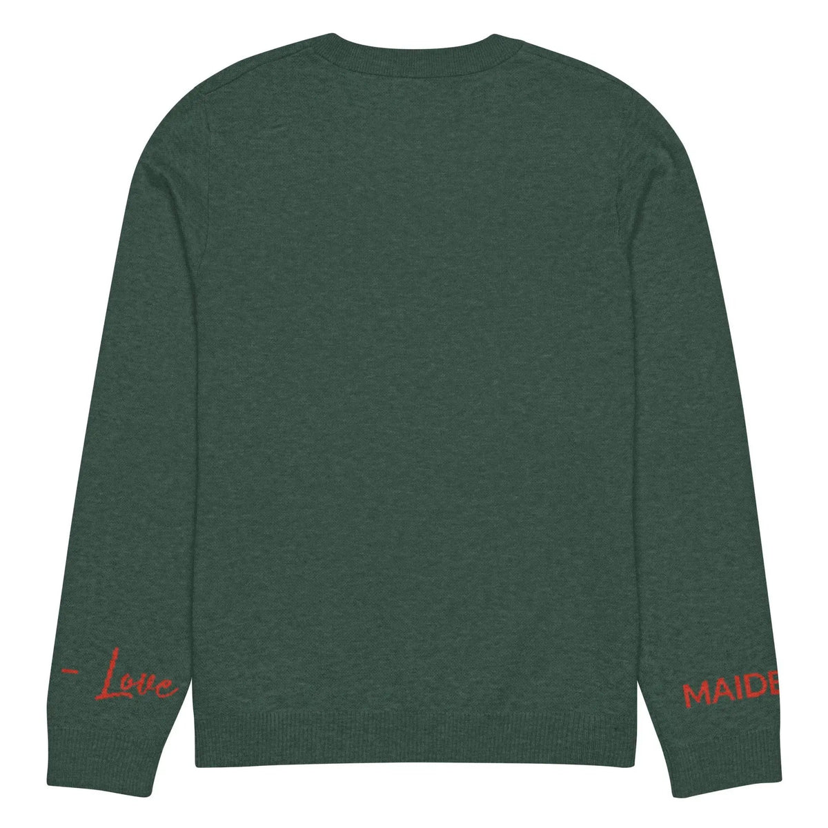 Heart - Knitted crew neck sweater PINE by Maiden-Art