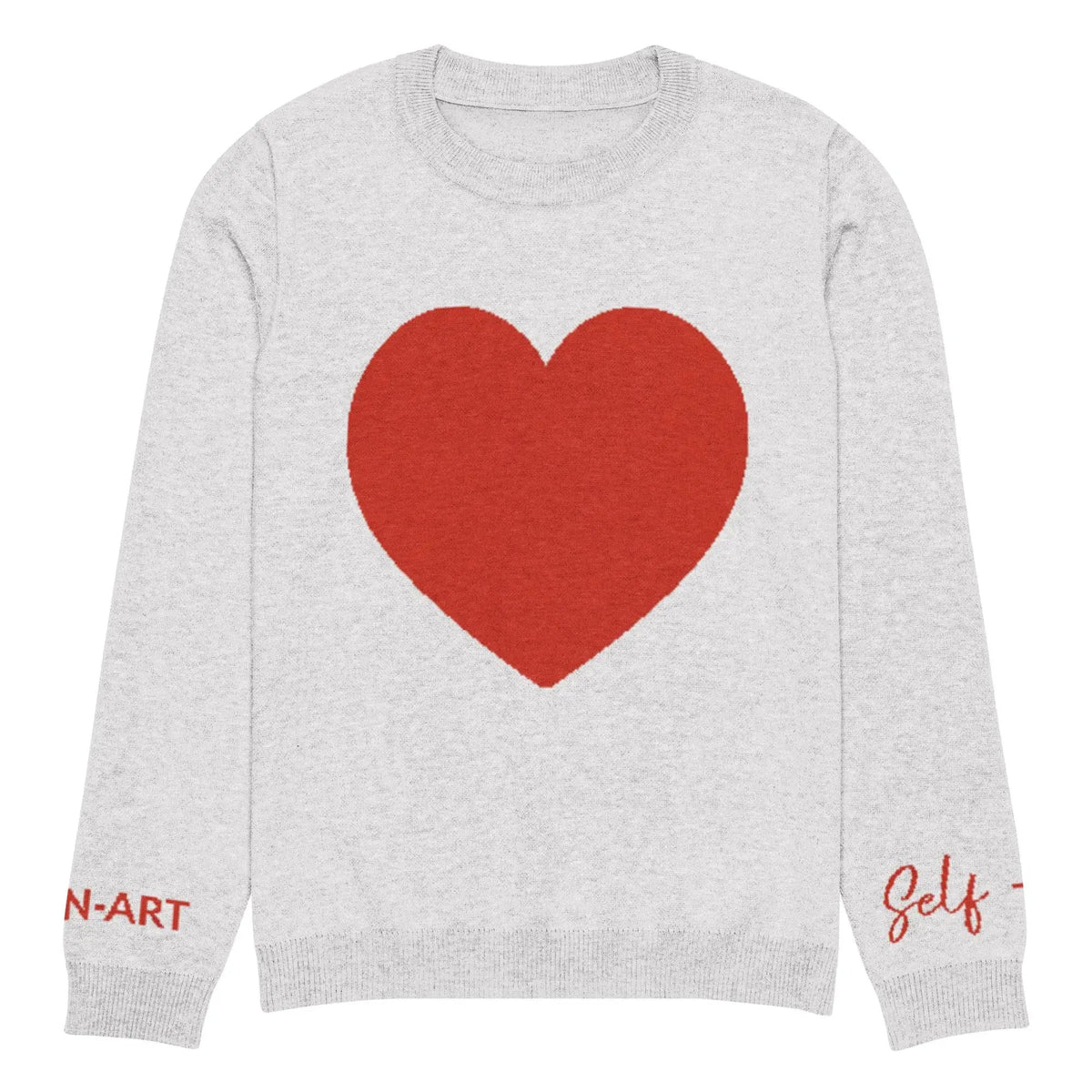 Heart - Knitted crew neck sweater BLEACH by Maiden-Art