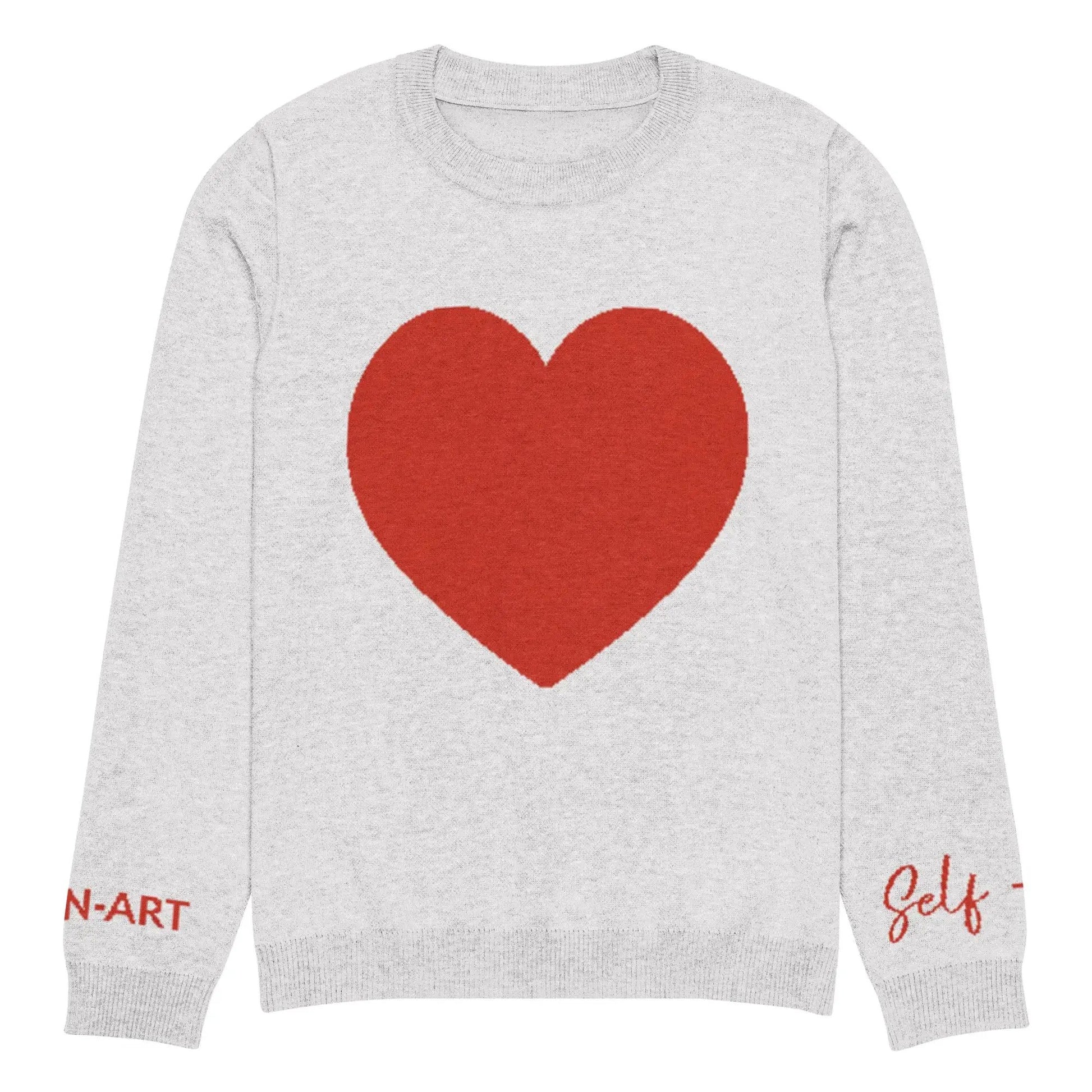 Heart - Knitted crew neck sweater BLEACH by Maiden-Art
