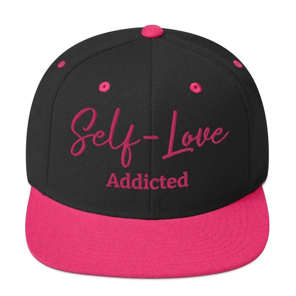 Self Love Addicted Snapback Hat with Embroidery by Maiden-Art