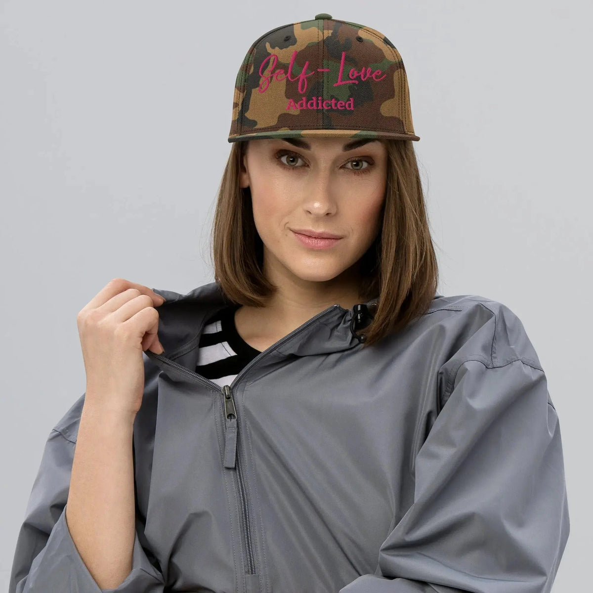 Self Love Addicted Snapback Hat with Embroidery by Maiden-Art