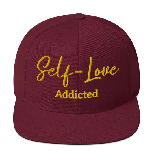 Self Love Addicted Snapback Hat with Embroidery by Maiden-Art