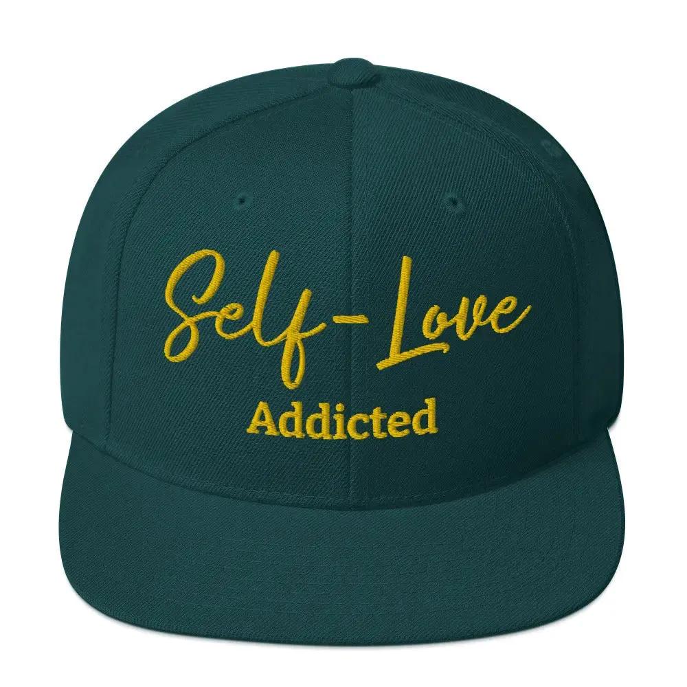 Self Love Addicted Snapback Hat with Embroidery by Maiden-Art