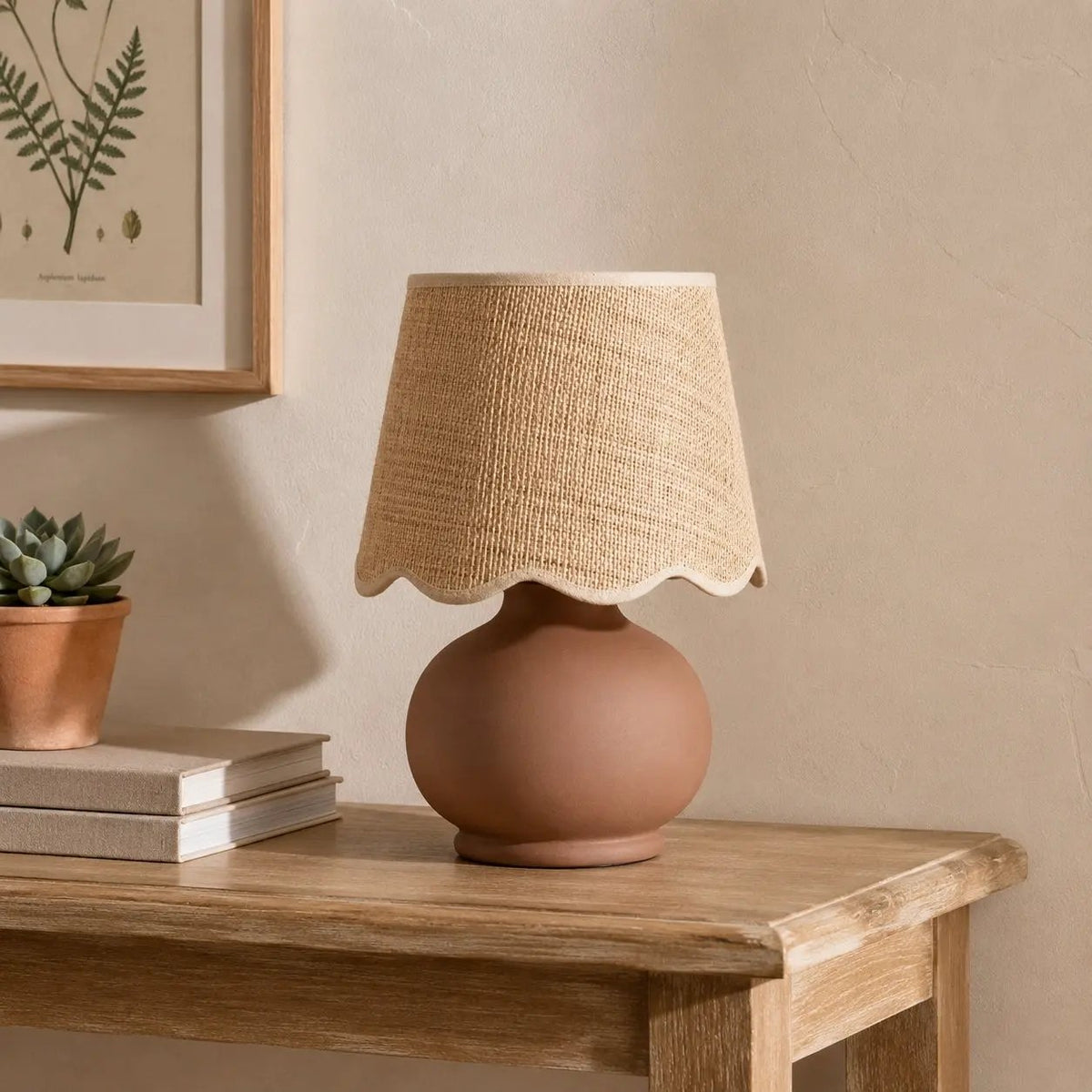 Benton Handmade Ceramic Table Lamp with Cotton Shade by TORONATA