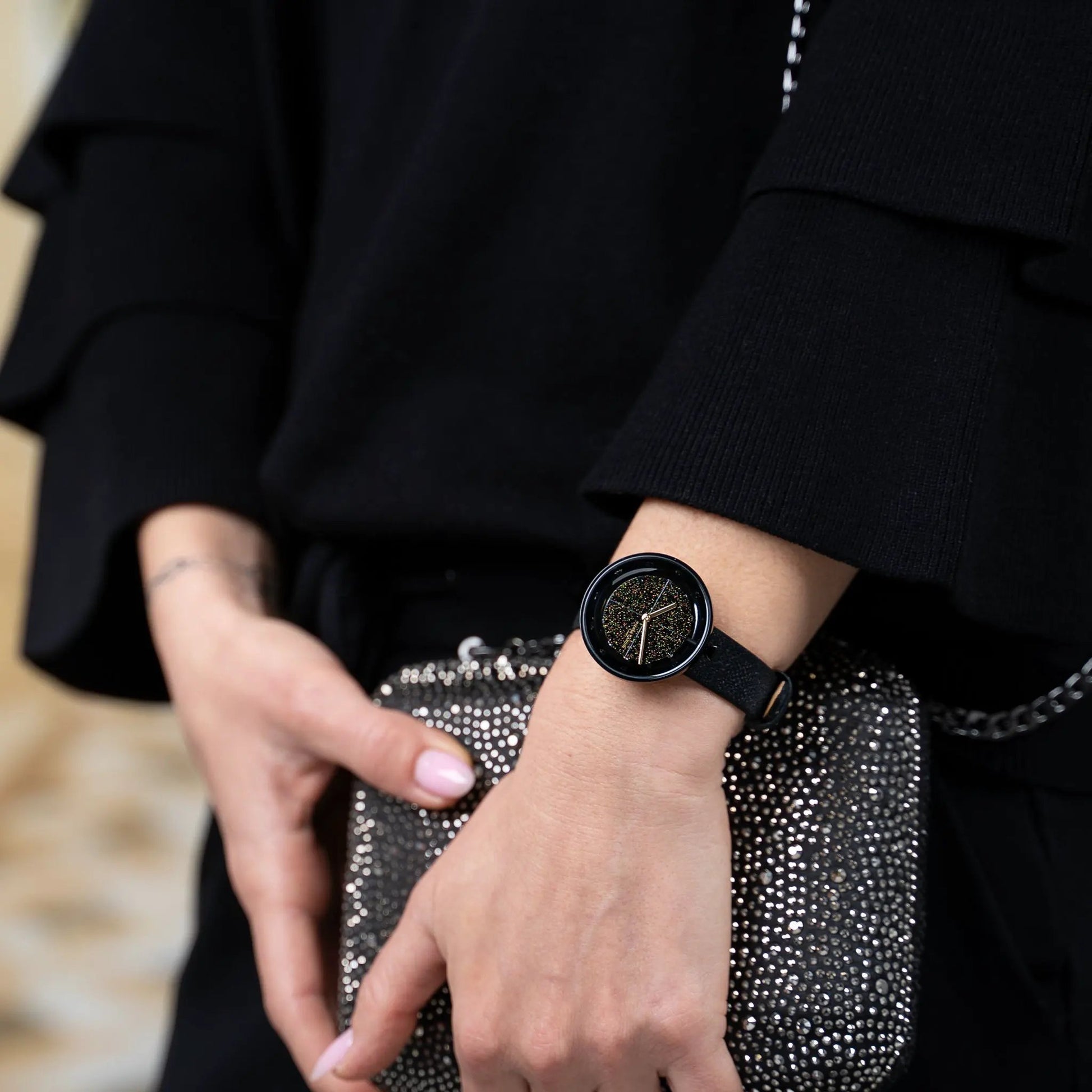 Pierre Cardin Women's Black Leather Watch, Stainless Steel | Cma.0011 by PIERRE CARDIN