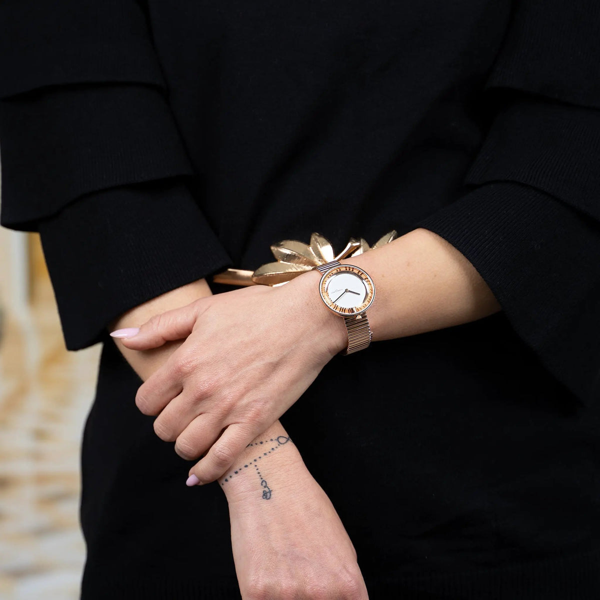 Pierre Cardin Women's Rose Gold Watch, White Dial | Cma.0017 by PIERRE CARDIN