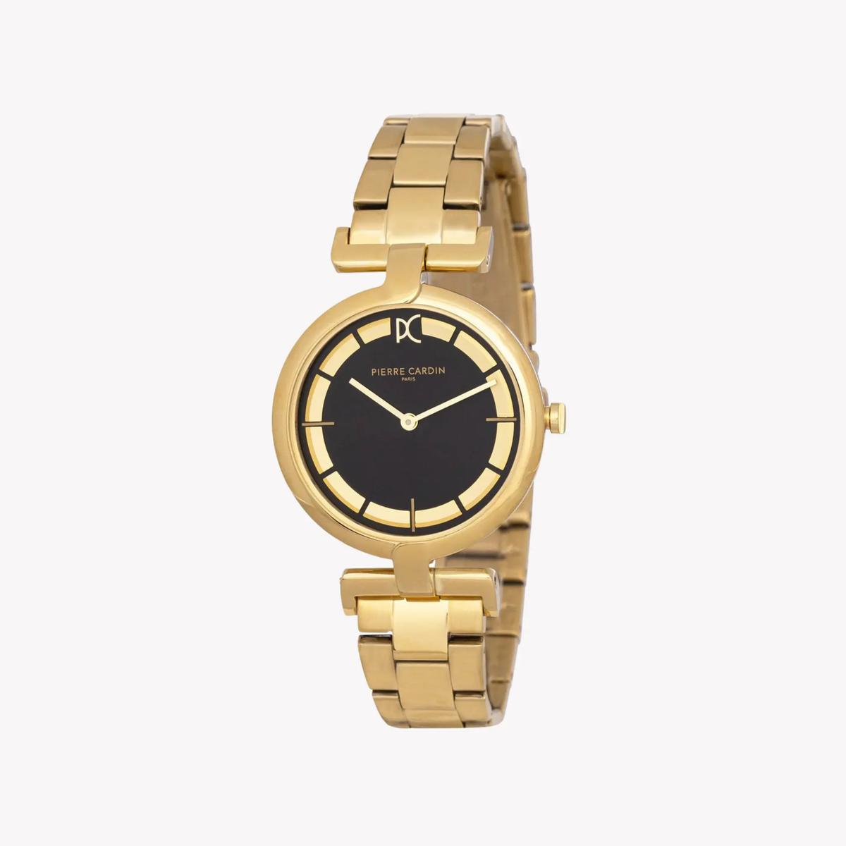Pierre Cardin Women's Gold Metal Watch, Black Dial | Cmd.3533 by PIERRE CARDIN