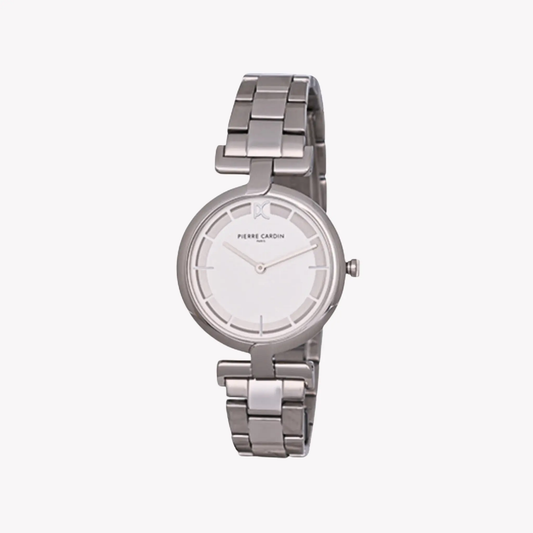Pierre Cardin Women's Silver Watch, White Dial | Cmd.3534 by PIERRE CARDIN