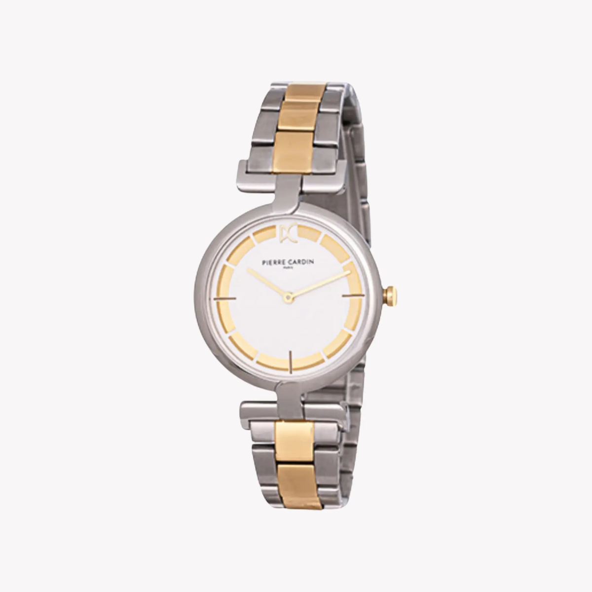 Pierre Cardin Women's Two Tone Silver & Gold Watch, White Dial | Cmd.3535 by PIERRE CARDIN