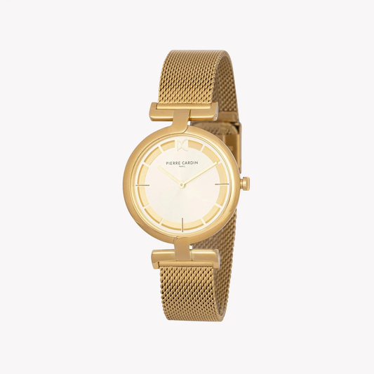 Pierre Cardin Women's Gold Metal Watch, Champagne Dial | Cmd.3537 by PIERRE CARDIN