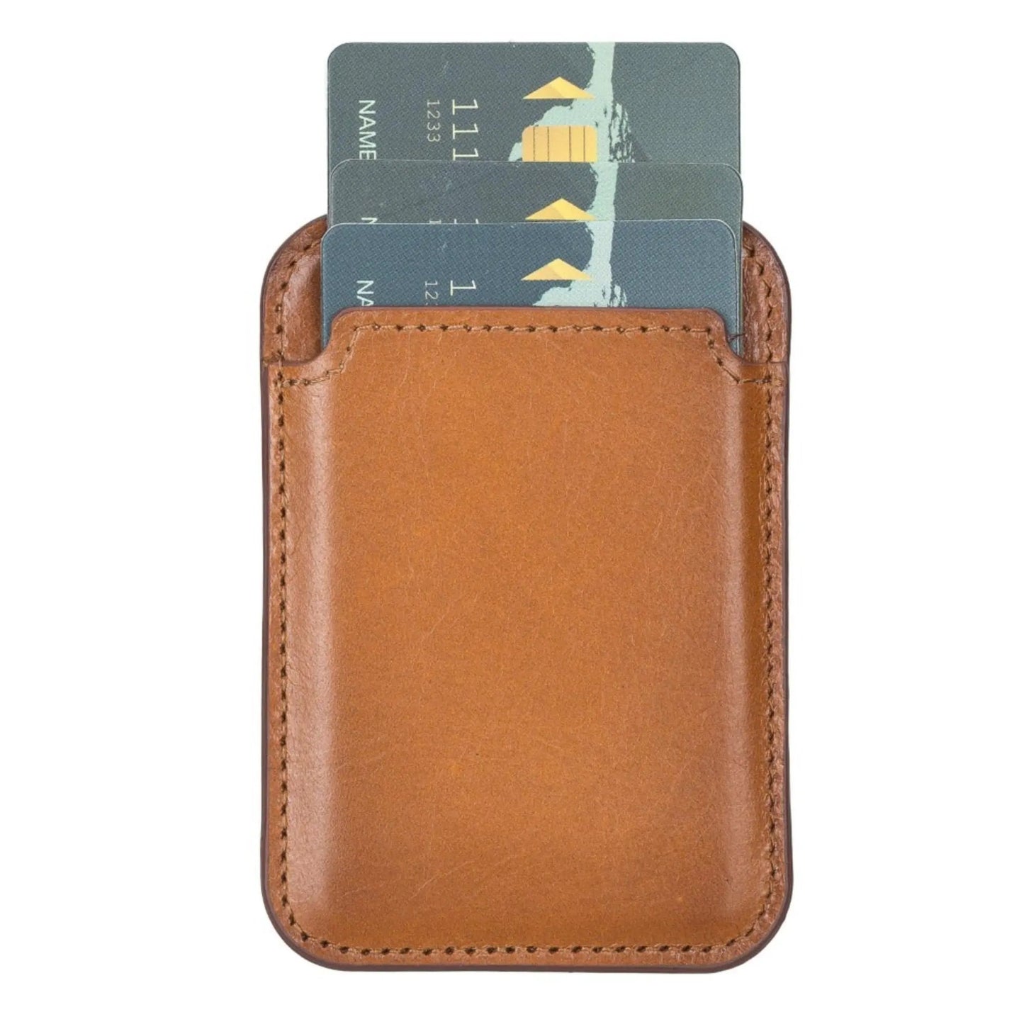 Cortland Full-Grain Leather Card Holder Wallet with Magnet by TORONATA