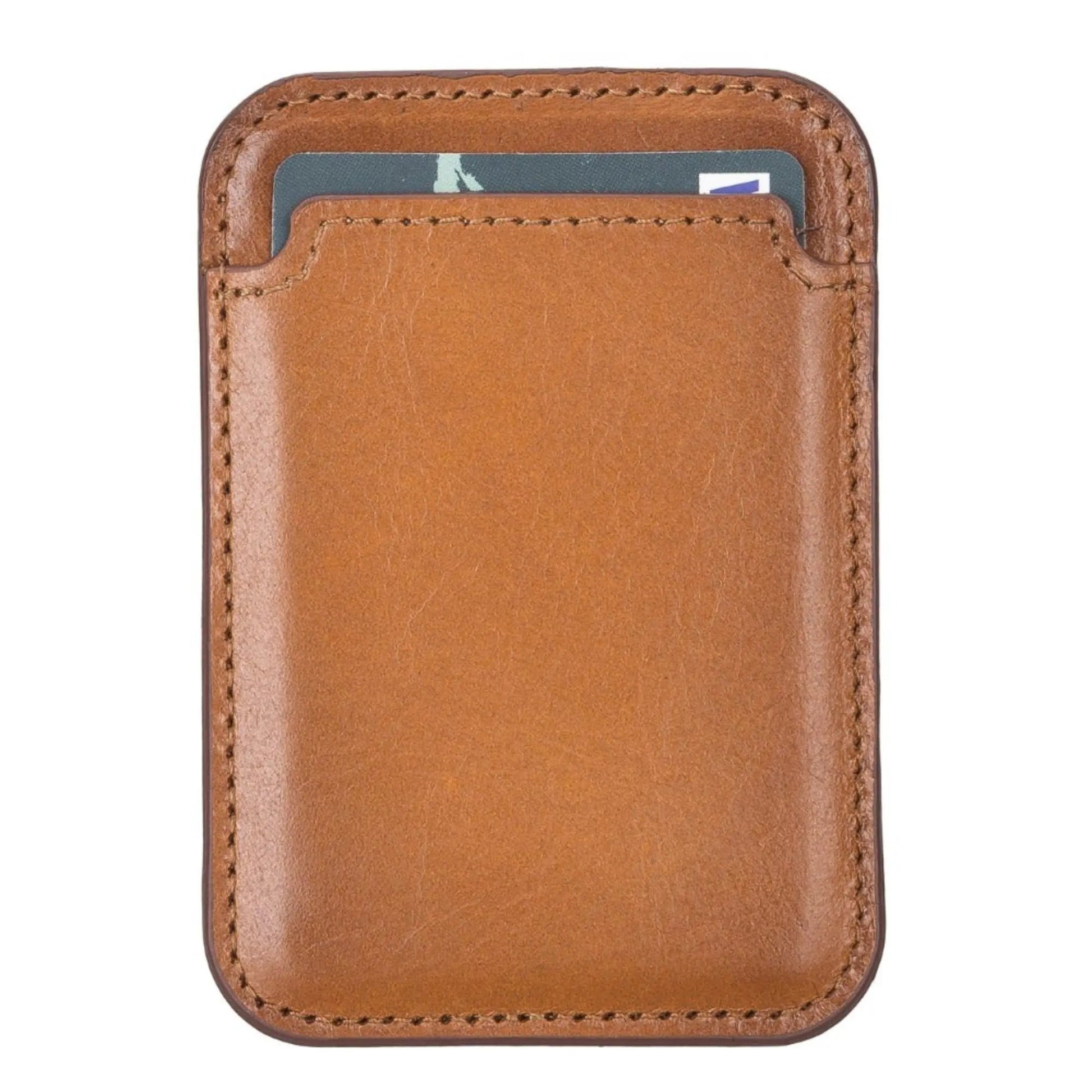 Cortland Full-Grain Leather Card Holder Wallet with Magnet by TORONATA