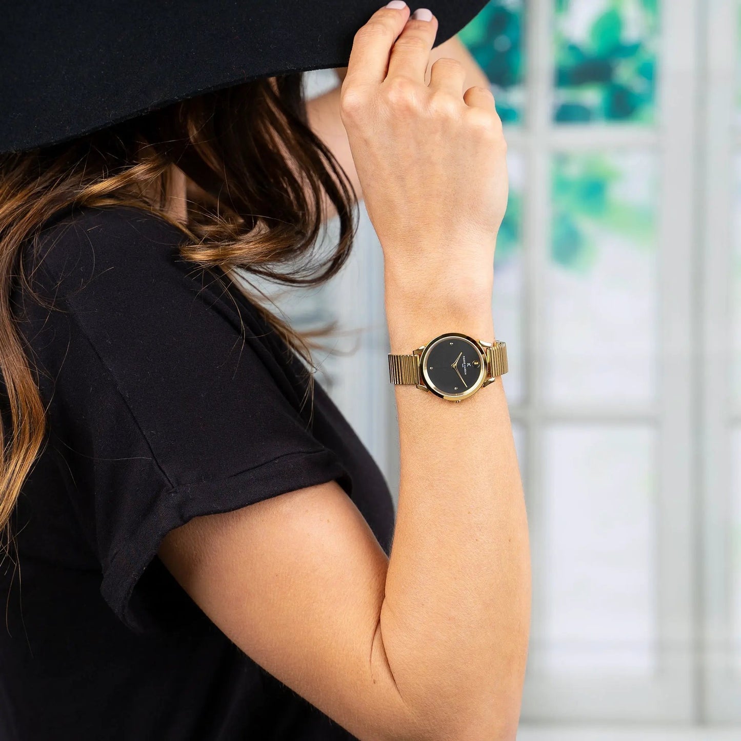 Pierre Cardin Women's Gold Stainless Steel Watch, Black Dial | Cpi.2529 by PIERRE CARDIN
