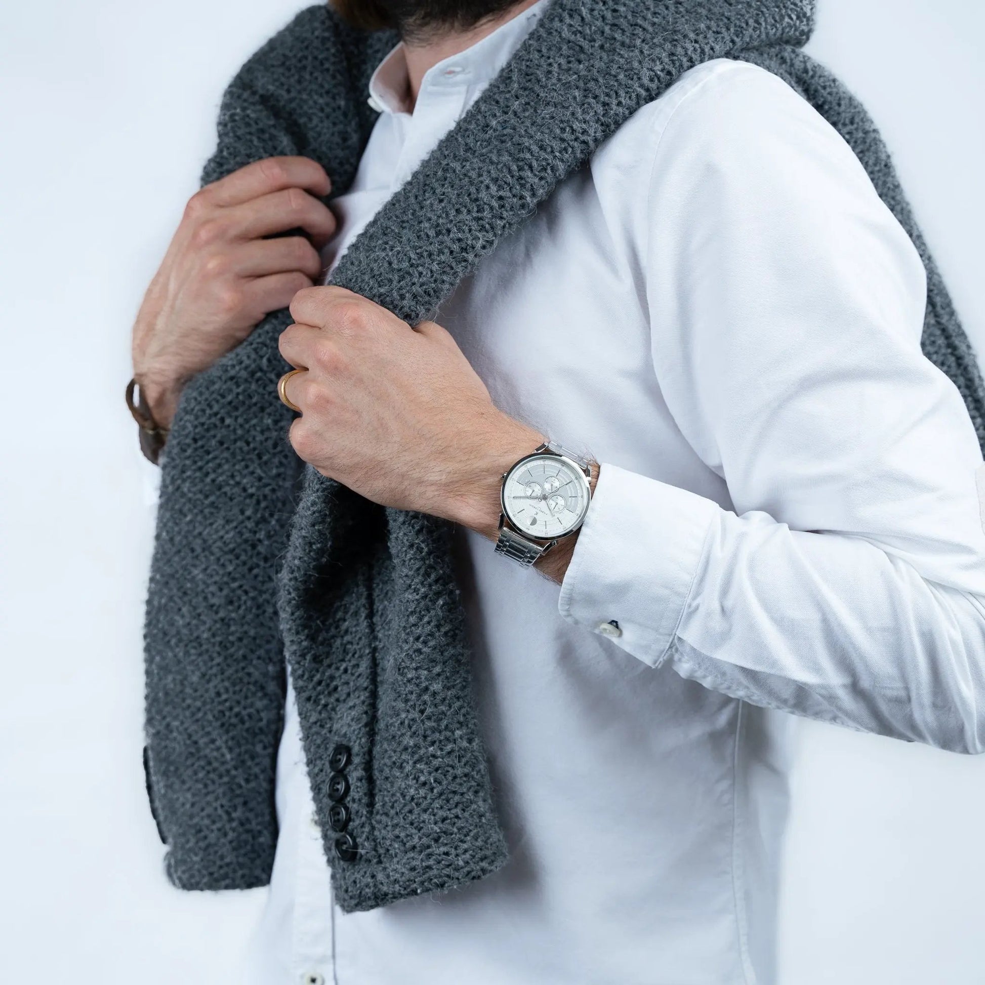 Pierre Cardin Men's Silver Watch, White Dial | Cpi.2107 by PIERRE CARDIN
