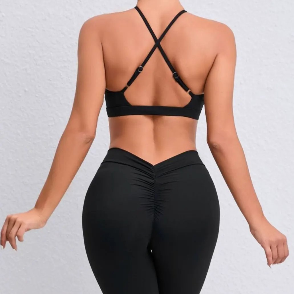 Criss Cross Bra by Rockstar Peach