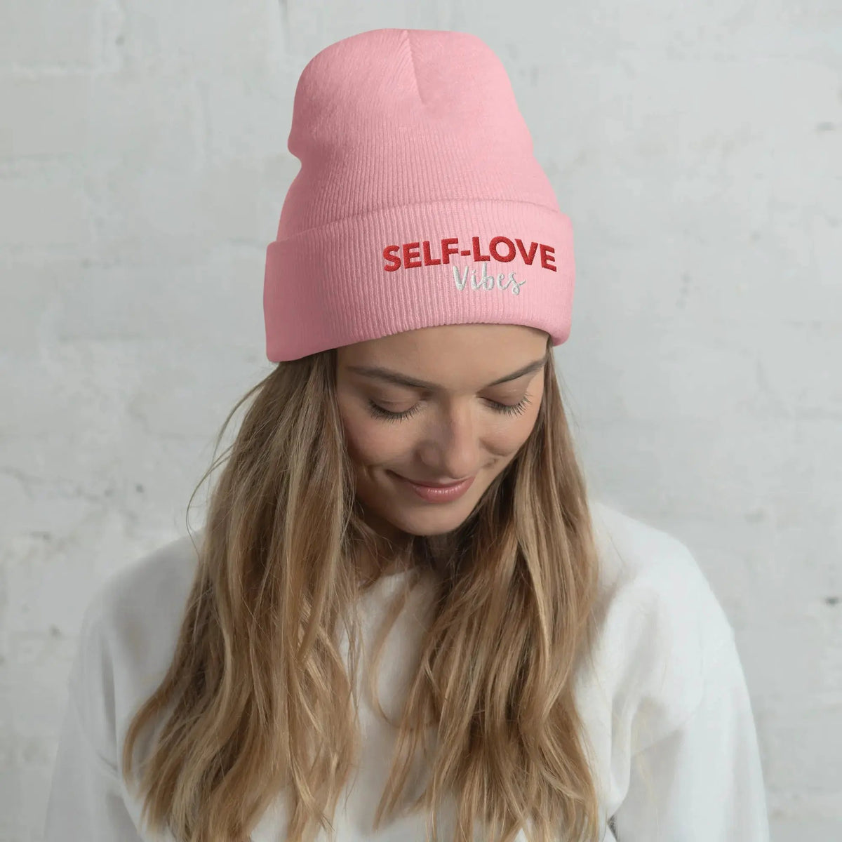 SELF- LOVE VIBES Cuffed Beanie by Maiden-Art