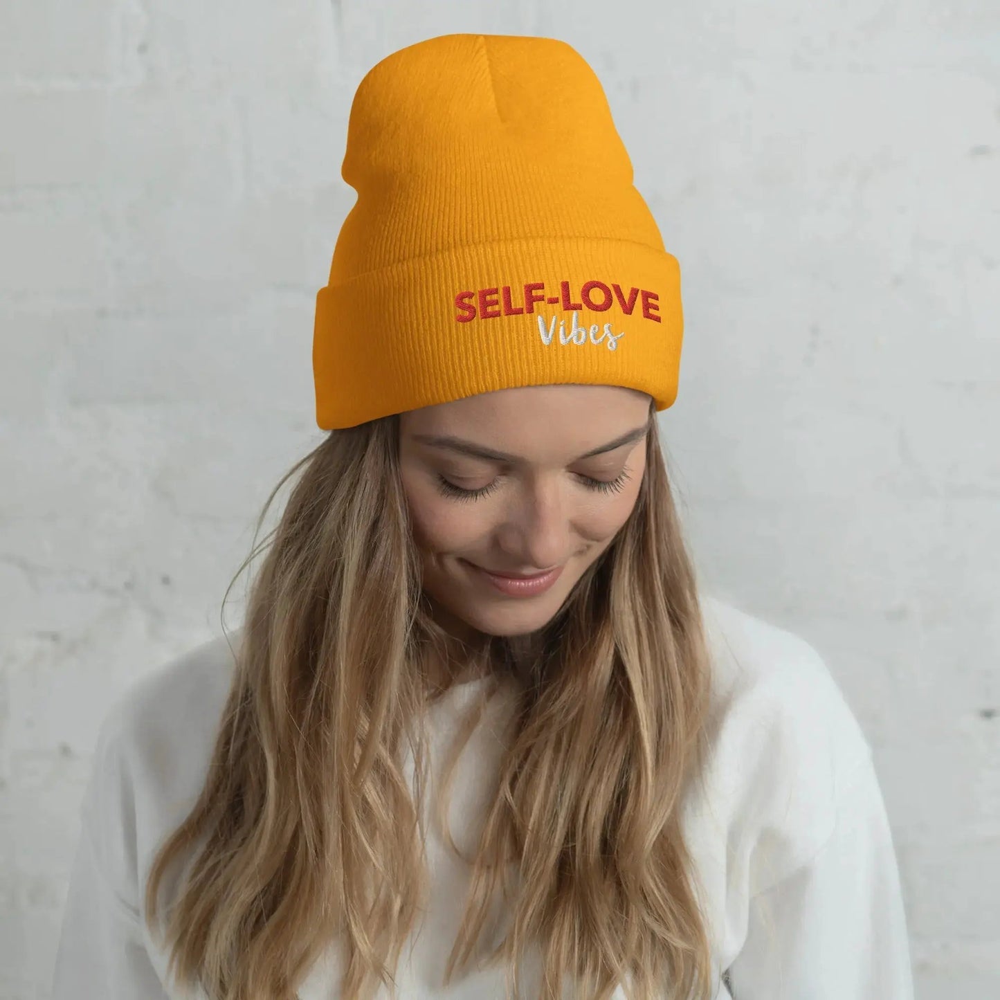 SELF- LOVE VIBES Cuffed Beanie by Maiden-Art