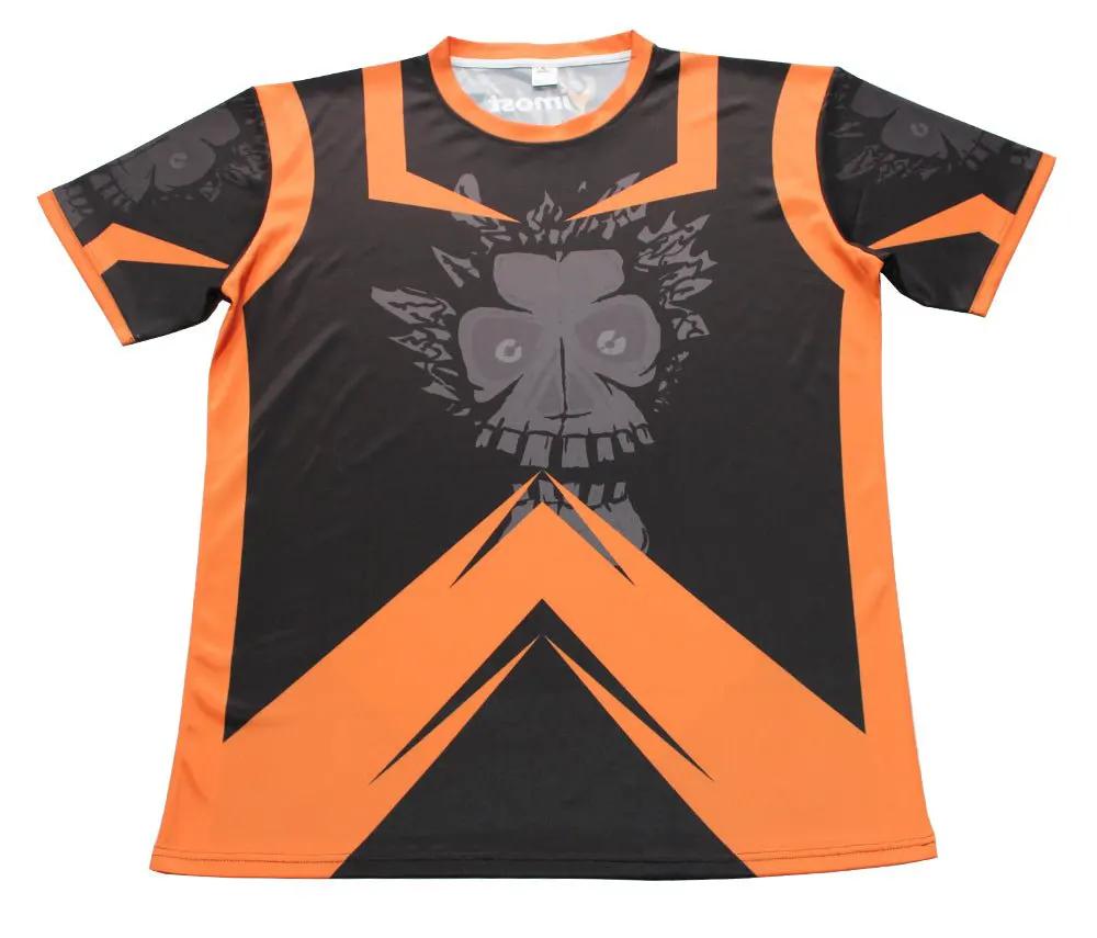 Black Orange Character Gaming Jersey by Vimost Sportswear