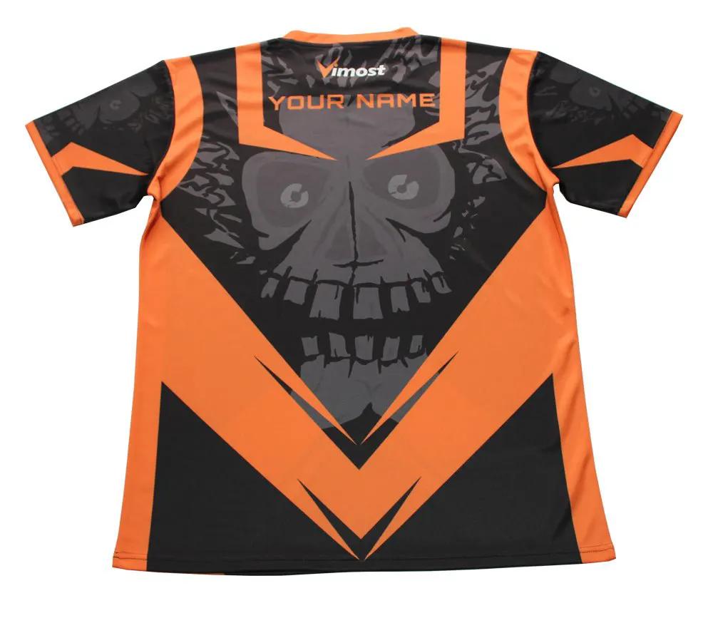 Black Orange Character Gaming Jersey by Vimost Sportswear