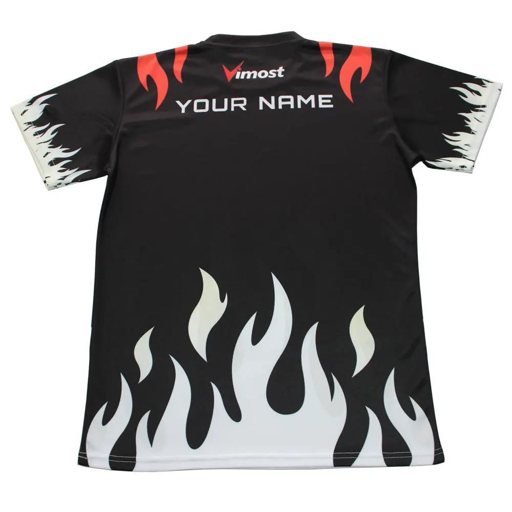 Custom White and Black Flame Gaming Esports Jersey for Teams by Vimost Sportswear