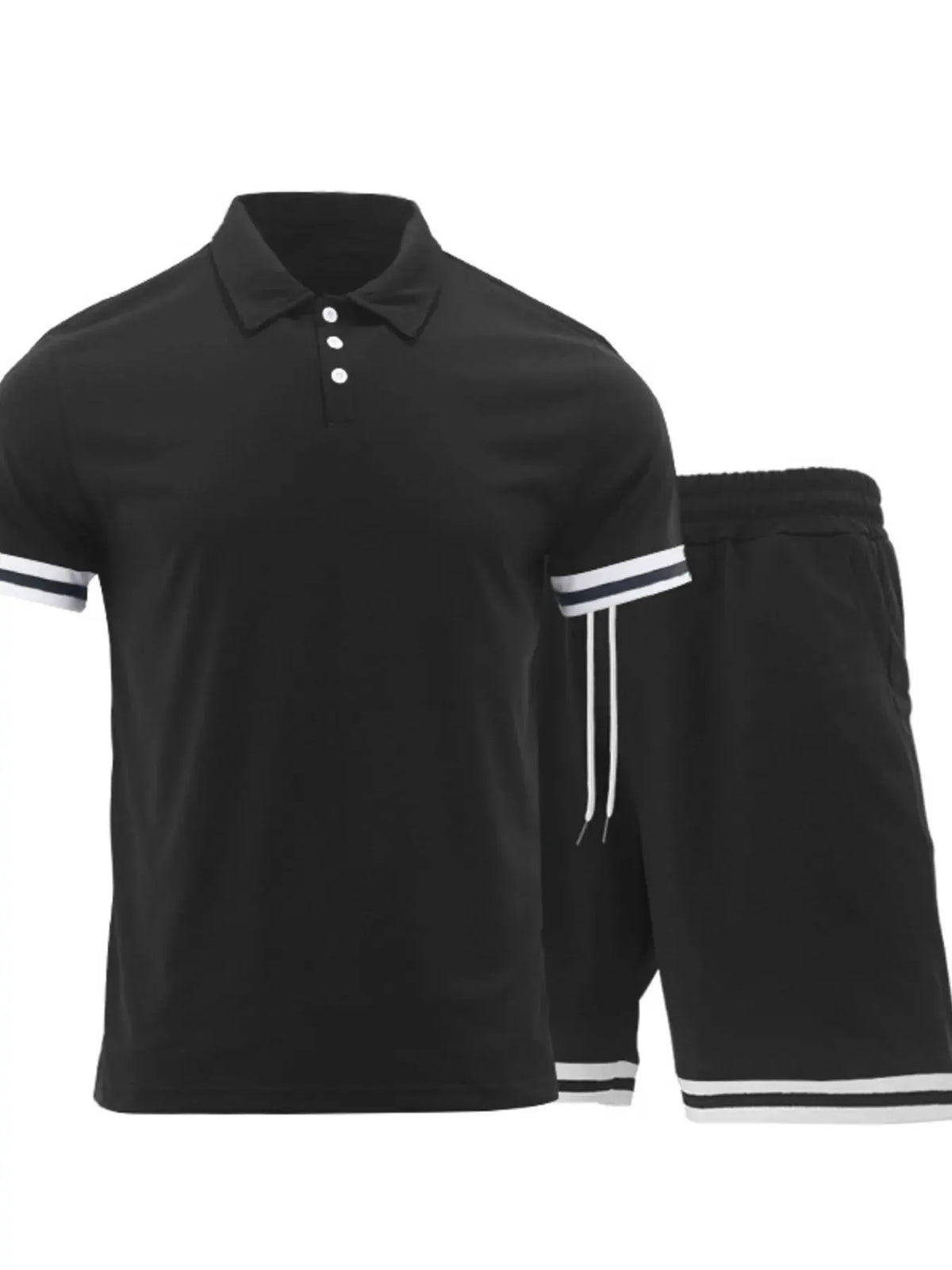 Men's Short Sleeve Polo and Shorts Set by Trendsi