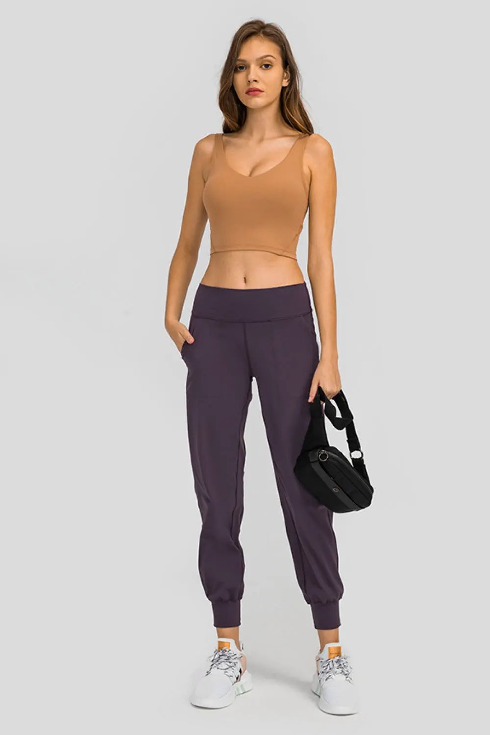 Millennia Wide Waistband Slant Pocket Pants by Millennia