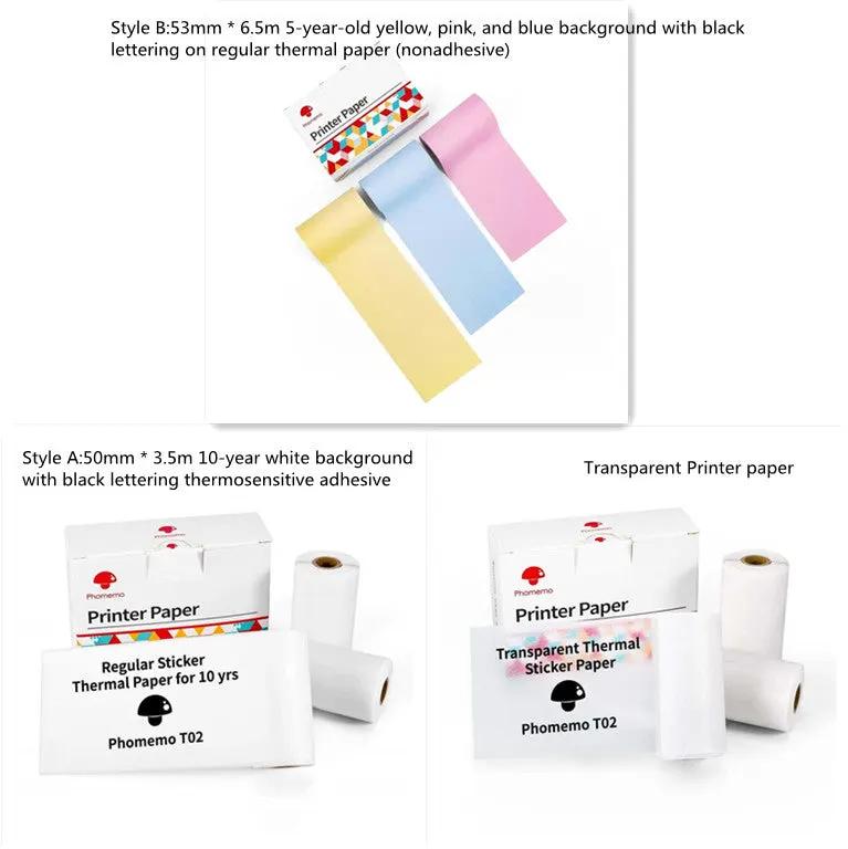Portable Mini Thermal Label Printer Home Photo Printer Student Wrong Question Printer Bluetooth-compatible Mini Label Printer Price Tag by Maiden-Art