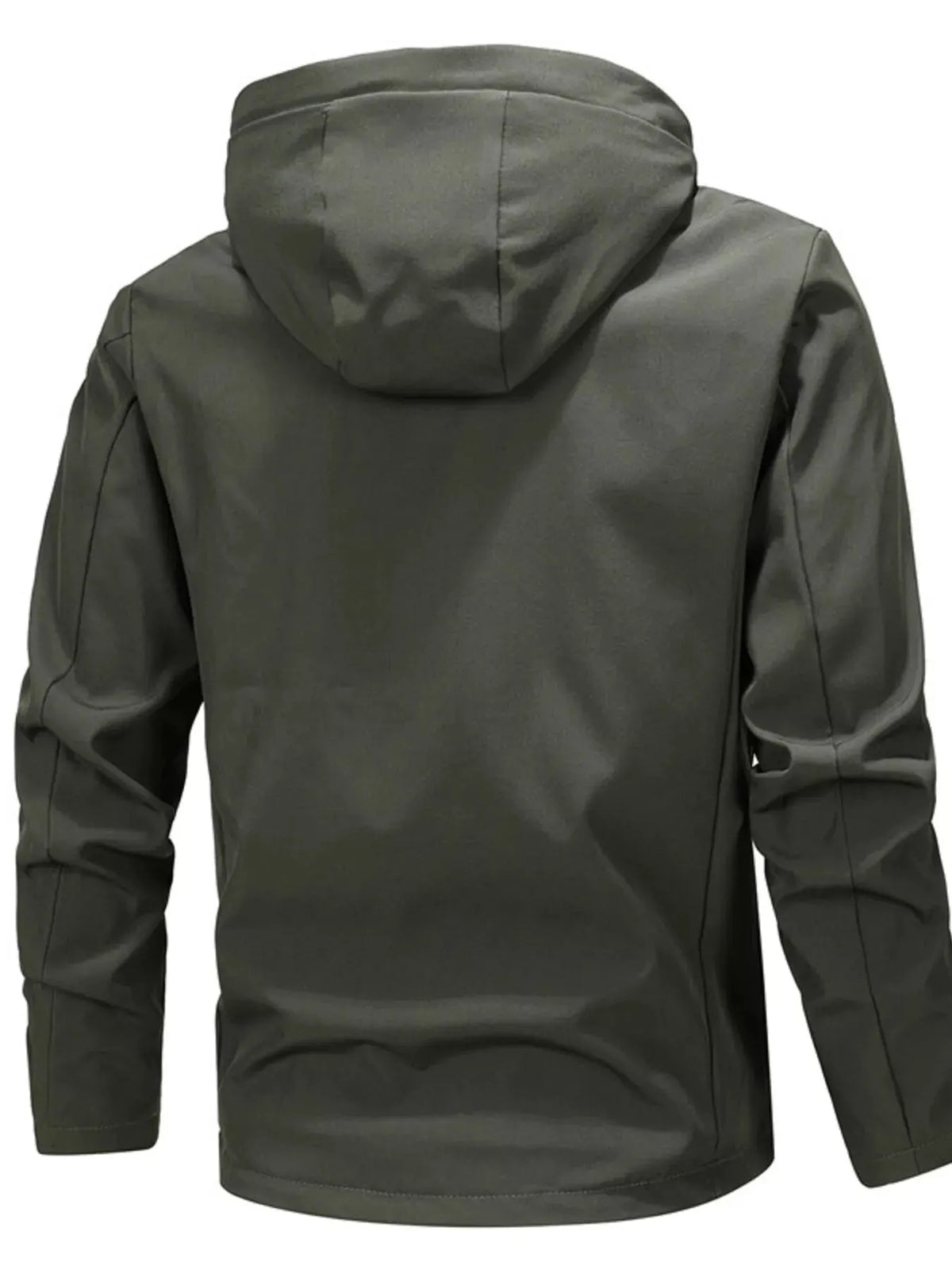 Men's Plus Size Hooded Windproof Casual Jacket by Partner Label
