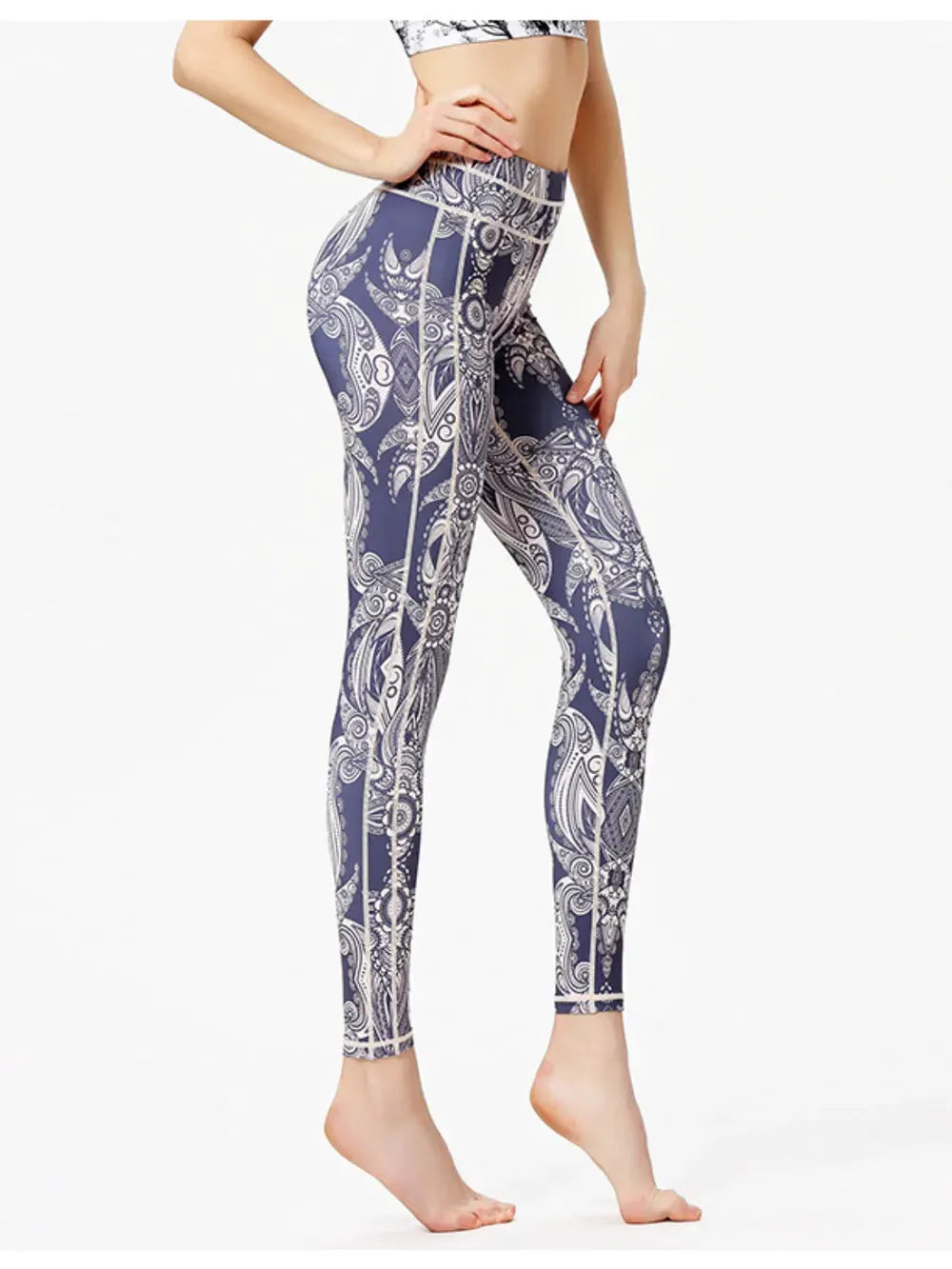 Printed Active High Waist Leggings by Partner Label